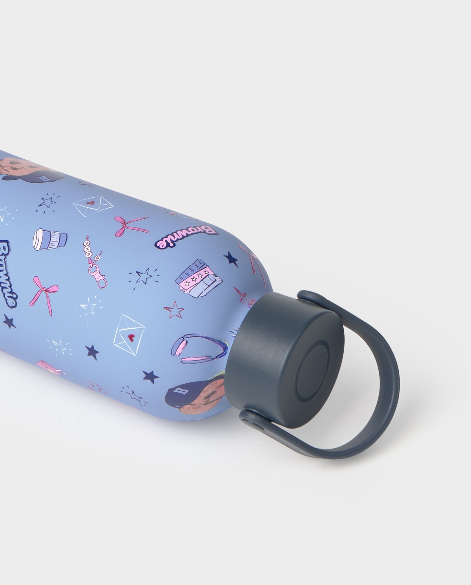 Garrafa Estampada com Logo e Cachorro Azul-4