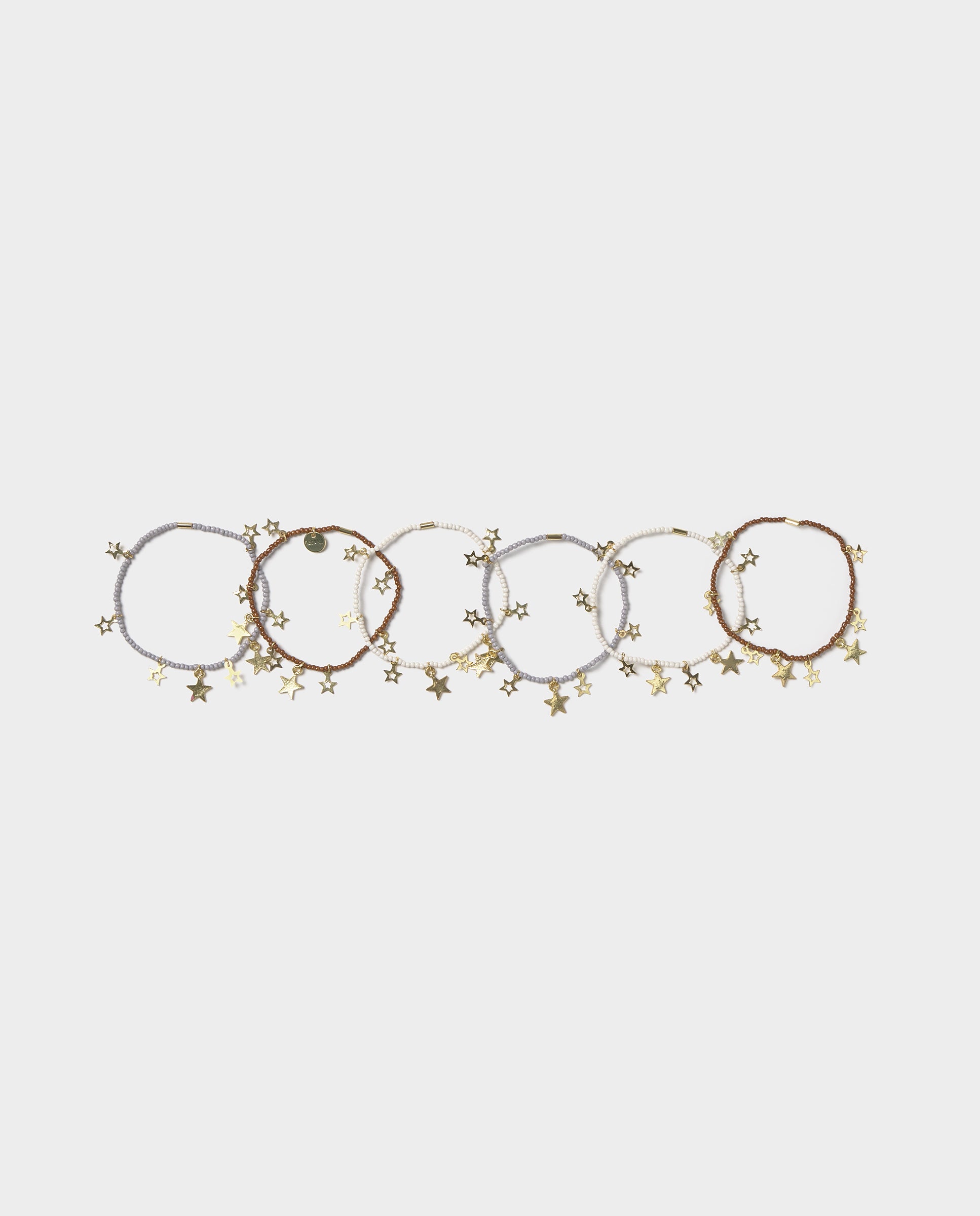 Pack de Seis Pulseiras com Estrelas Azul-2