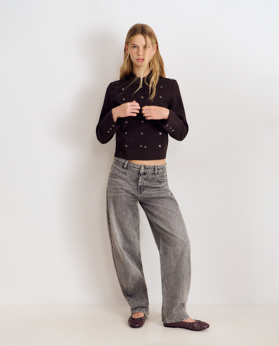 Imagem 0 de Jeans Largos com Corte Barrel