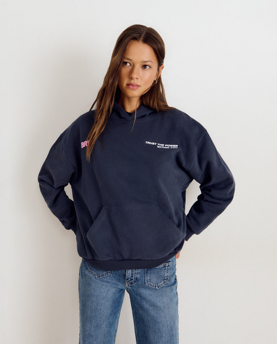 Sweatshirt com Logo e Número Marinho-3