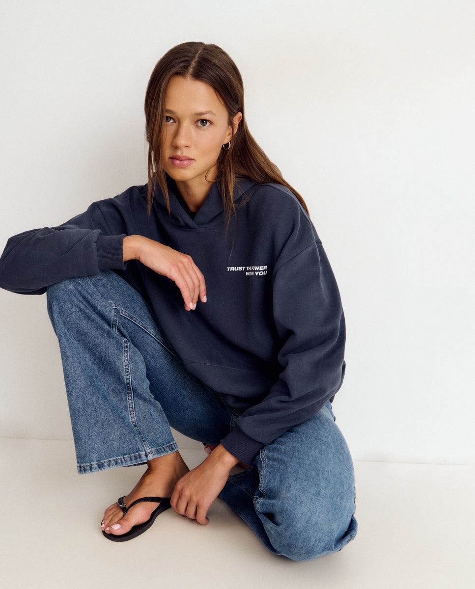 Sweatshirt com Logo e Número Marinho-4
