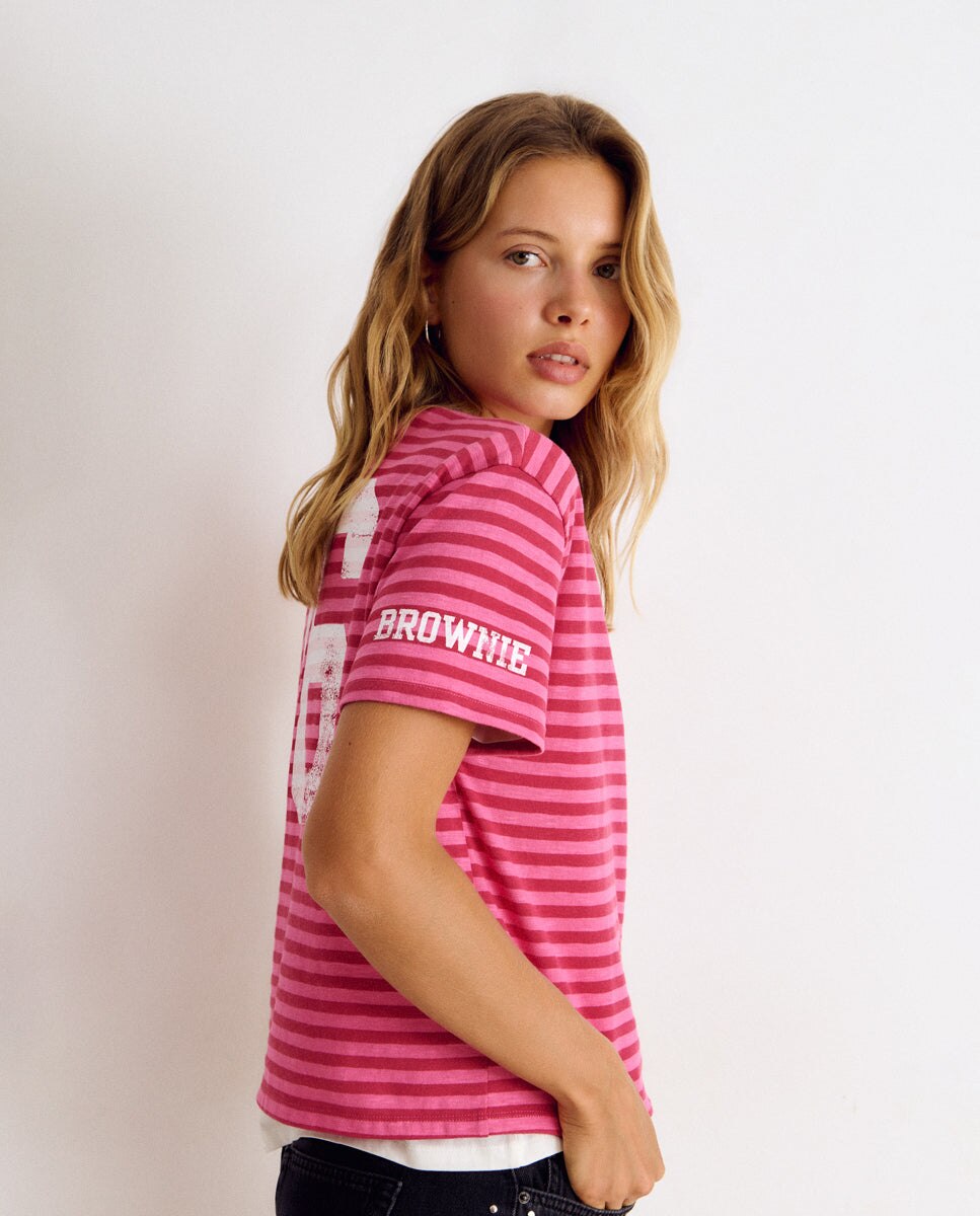 Imagem 0 de T-shirt Às Riscas com Número
