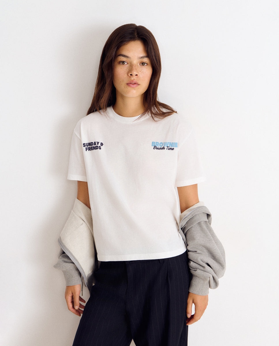 T-shirt com Cachorro Branco-2