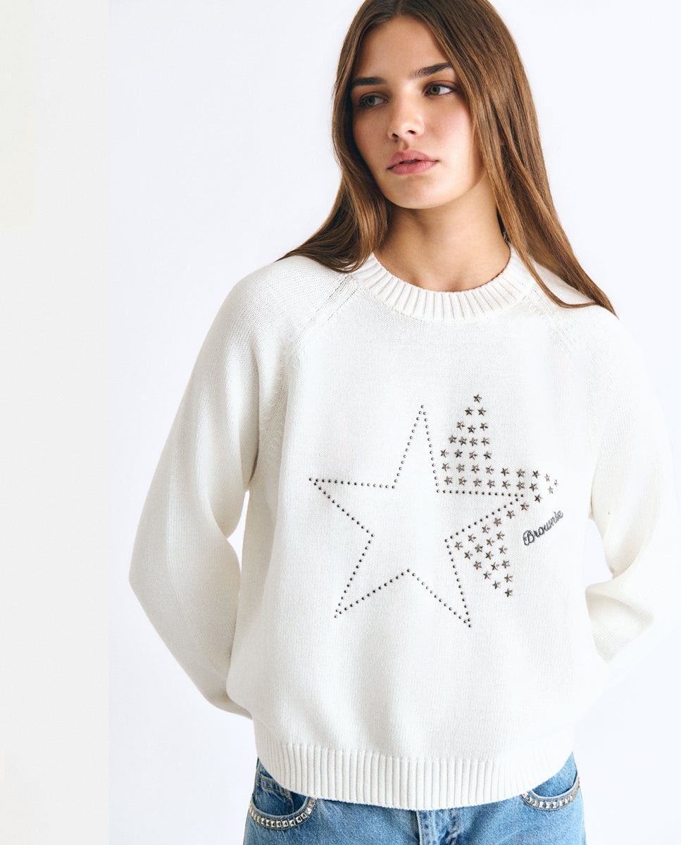 Imagem 0 de Camisola com Estrelas de Tachas