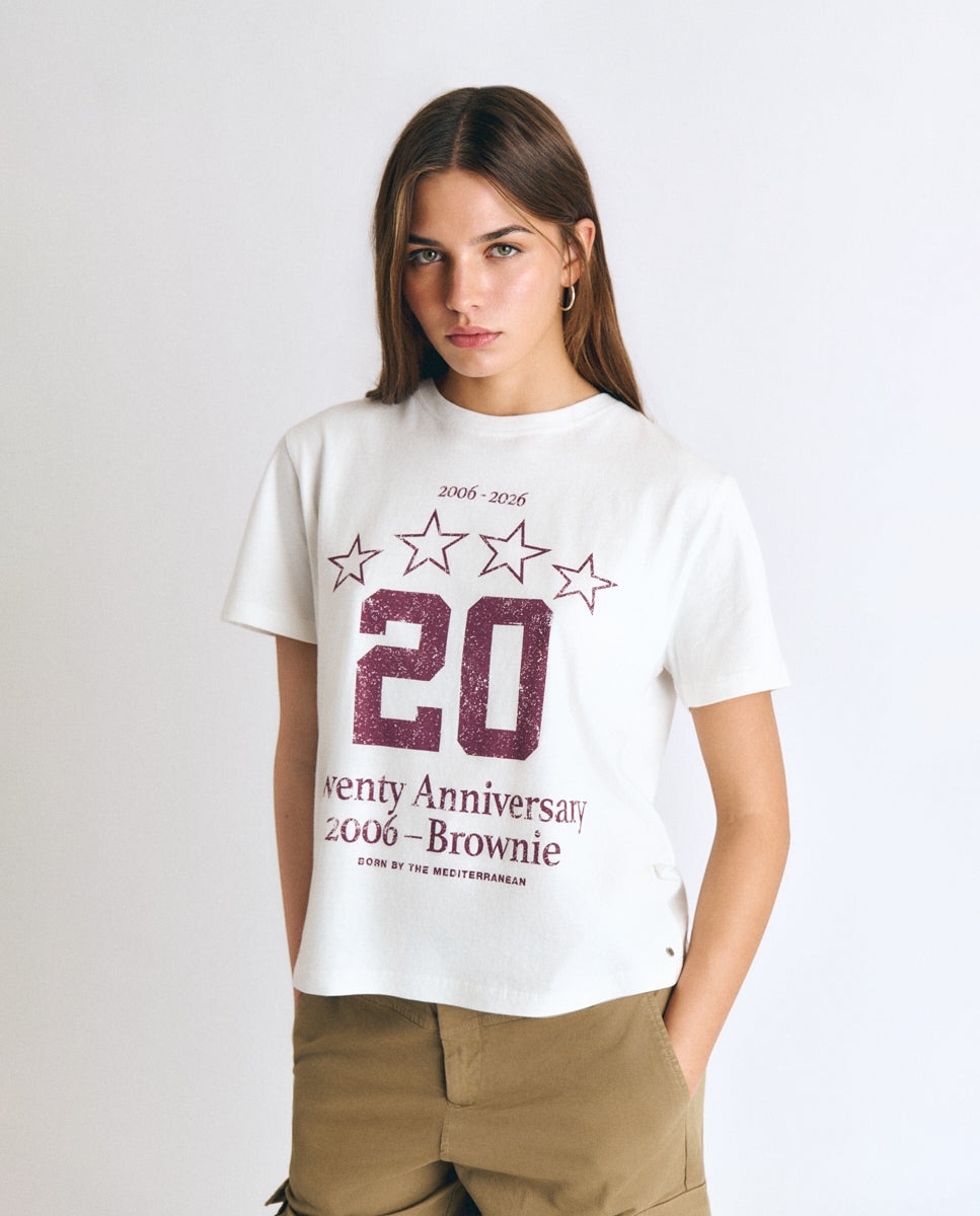 Imagem 0 de T-shirt com Logo e Estrelas