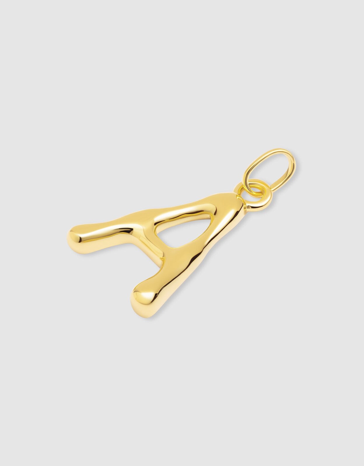 Charm Letter Xl de Liga de Metais Banhado em Ouro - D Dourado-3