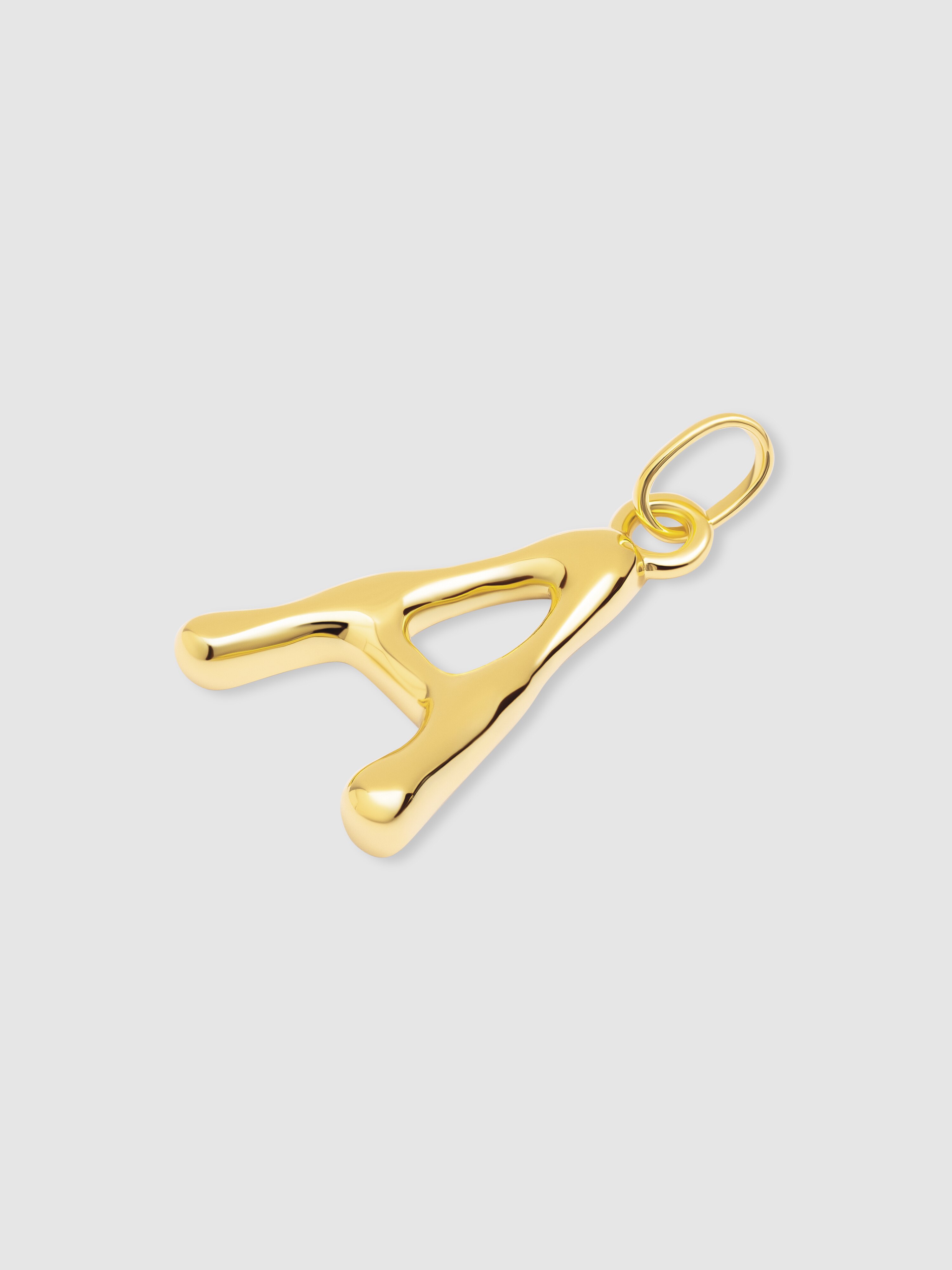 Charm Letter Xl de Liga de Metais Banhado a Ouro Letra F Dourado-4