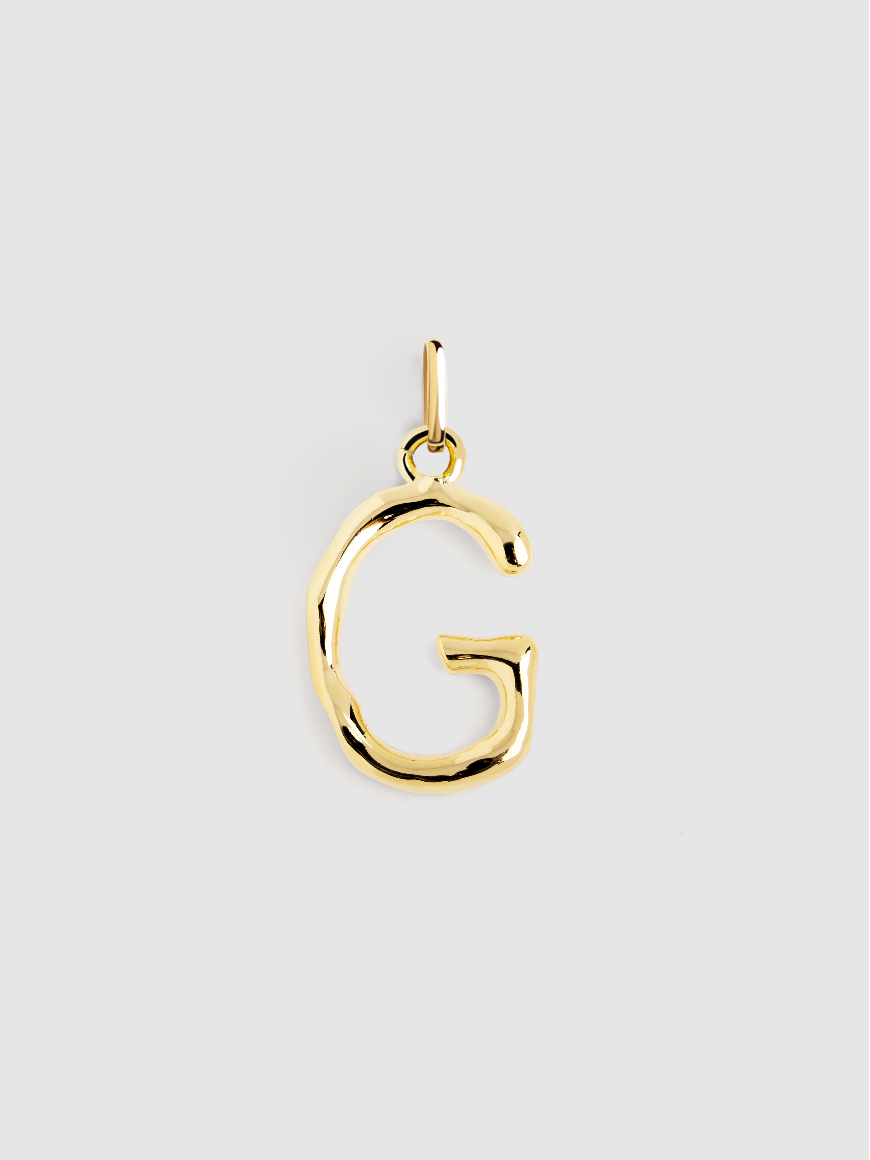 Charm Letter Xl de Liga de Metais Banhado em Ouro Letra G Dourado-1