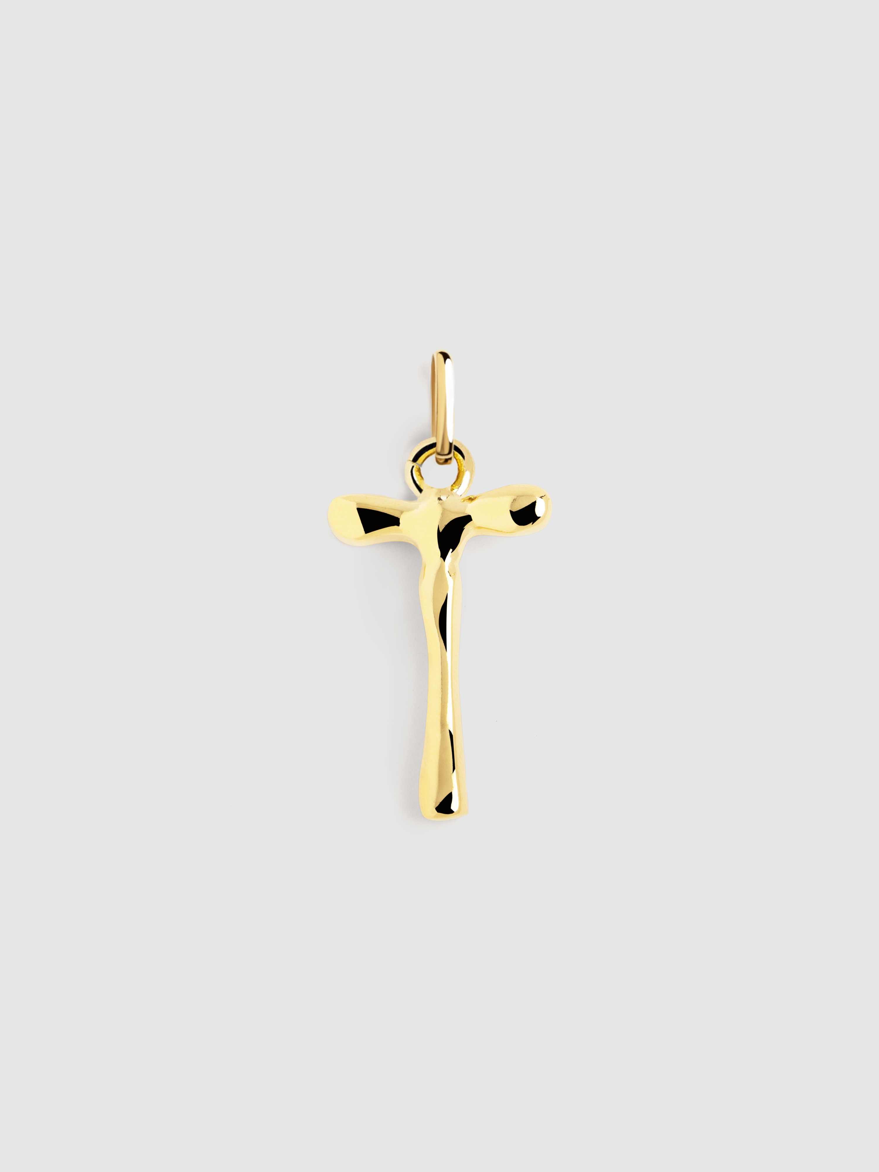 Charm Letter Xl de Liga de Metais Banhado a Ouro Letra T Dourado-1