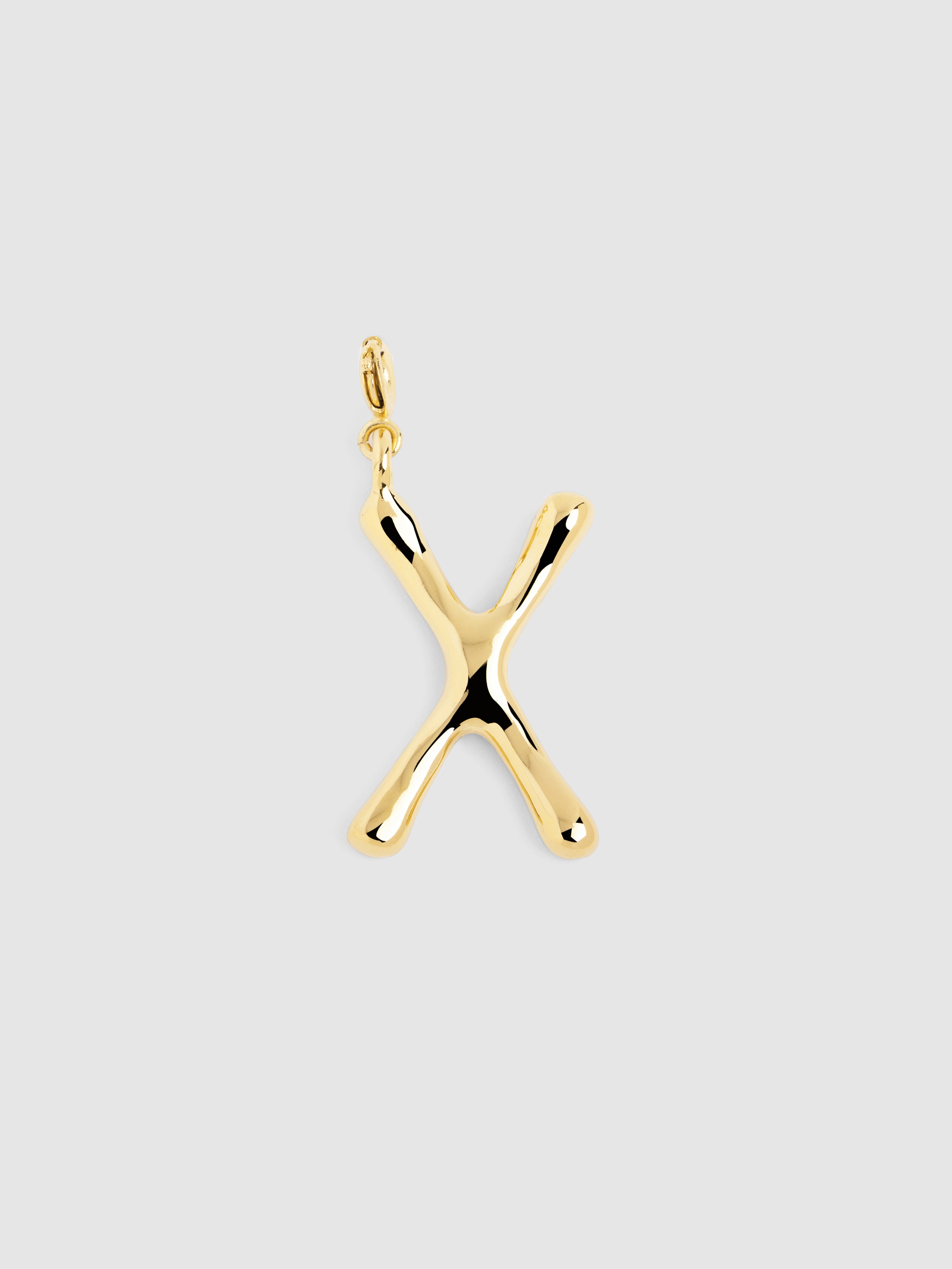Charm Letter Xl de Liga de Metais Banhado a Ouro Letra X Dourado-1
