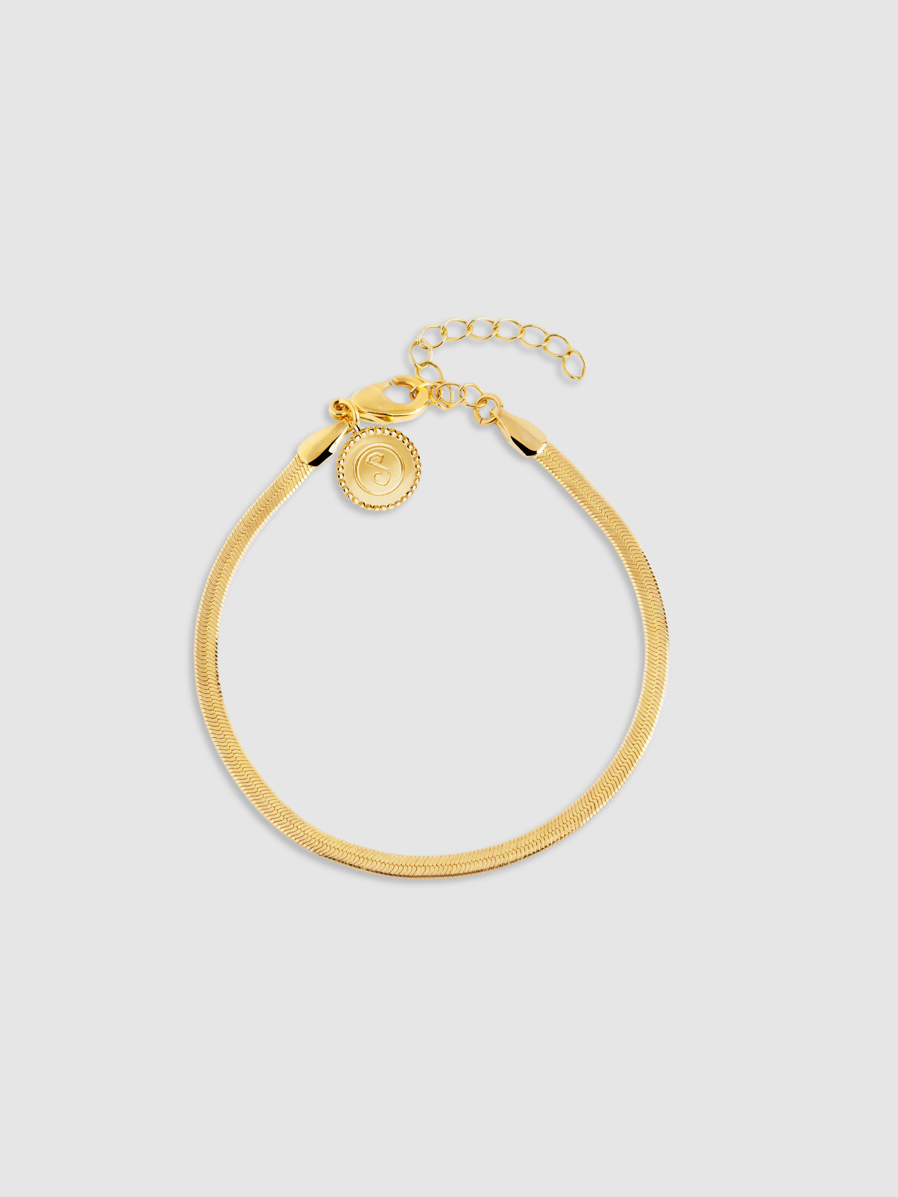Imagem 0 de Pulseira de Corrente Lisse S de Aço Banhada a Ouro