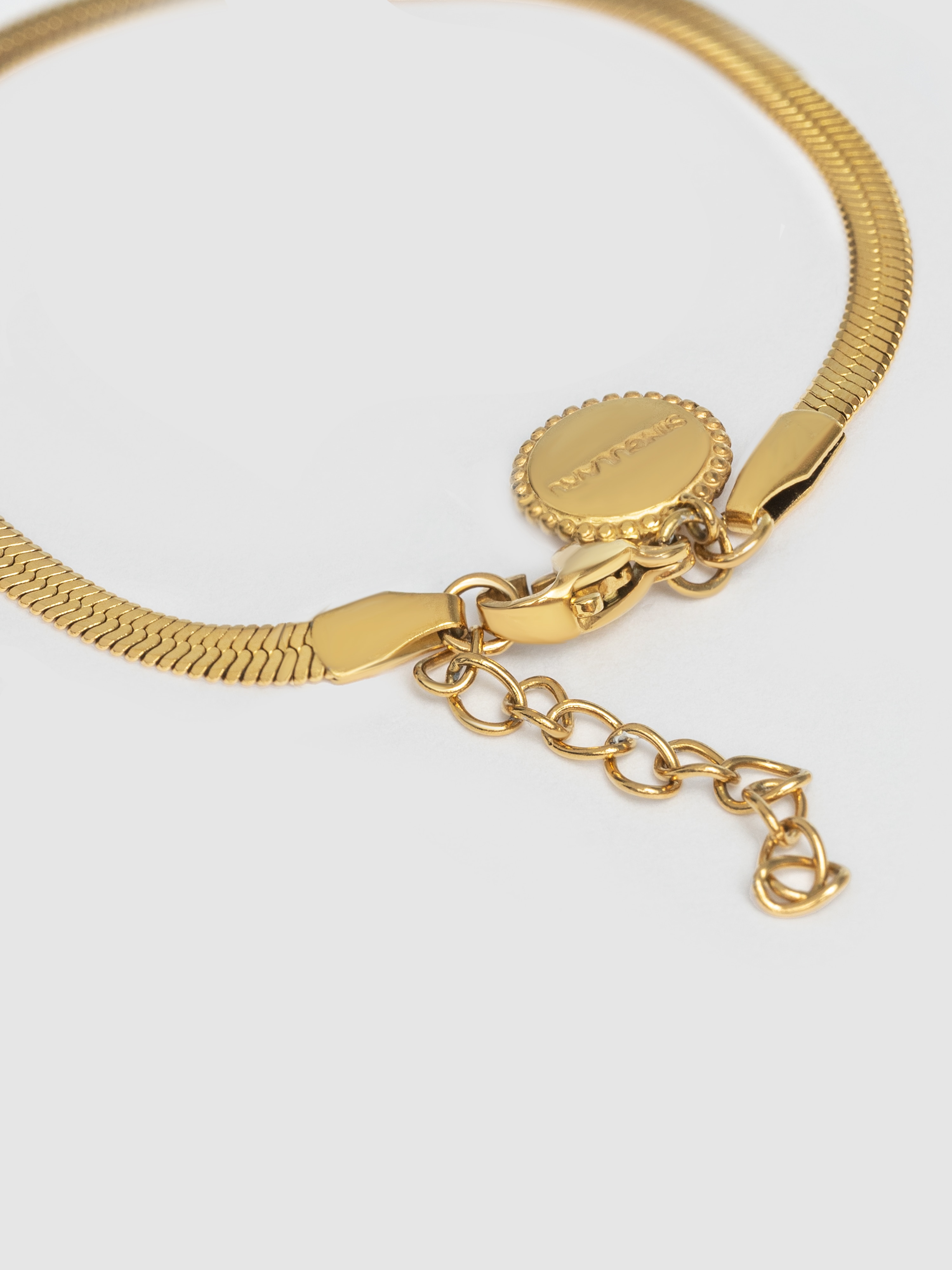 Pulseira de Corrente Lisse S de Aço Banhada a Ouro Dourado-4