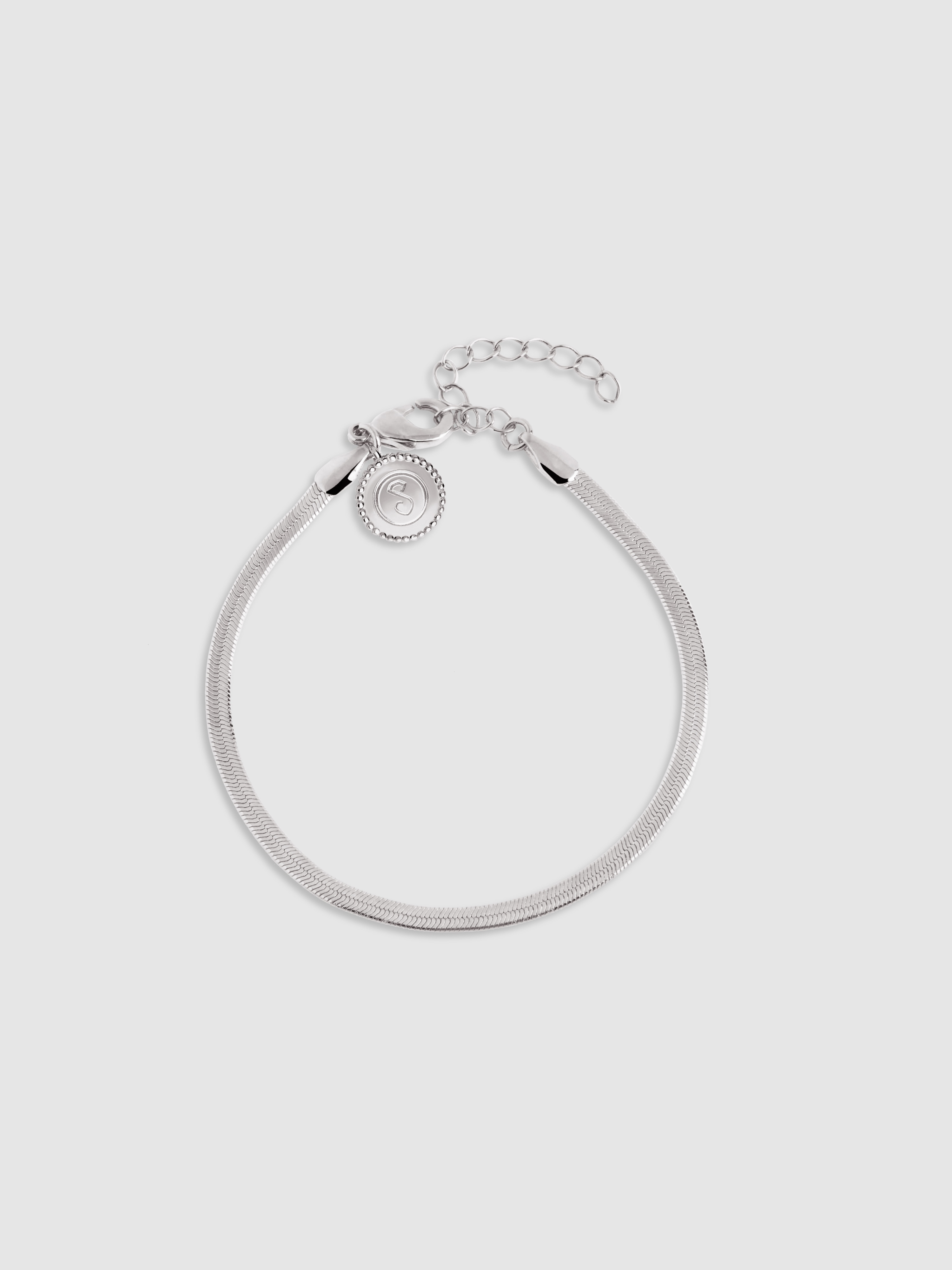 Pulseira de Corrente Lisse S de Aço Prateado-1