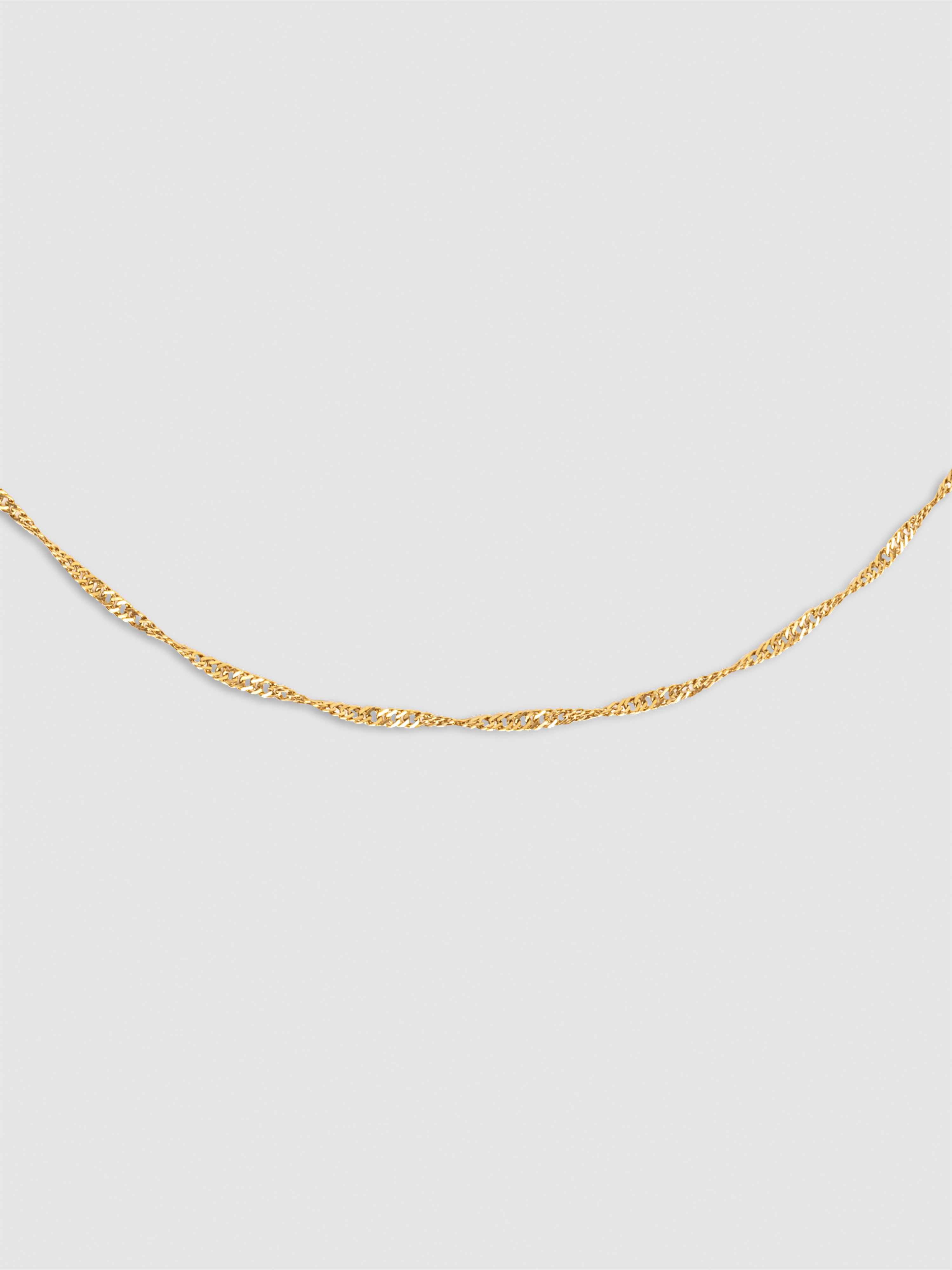 Colar Mini Twist de Aço Banhado a Ouro Dourado-1
