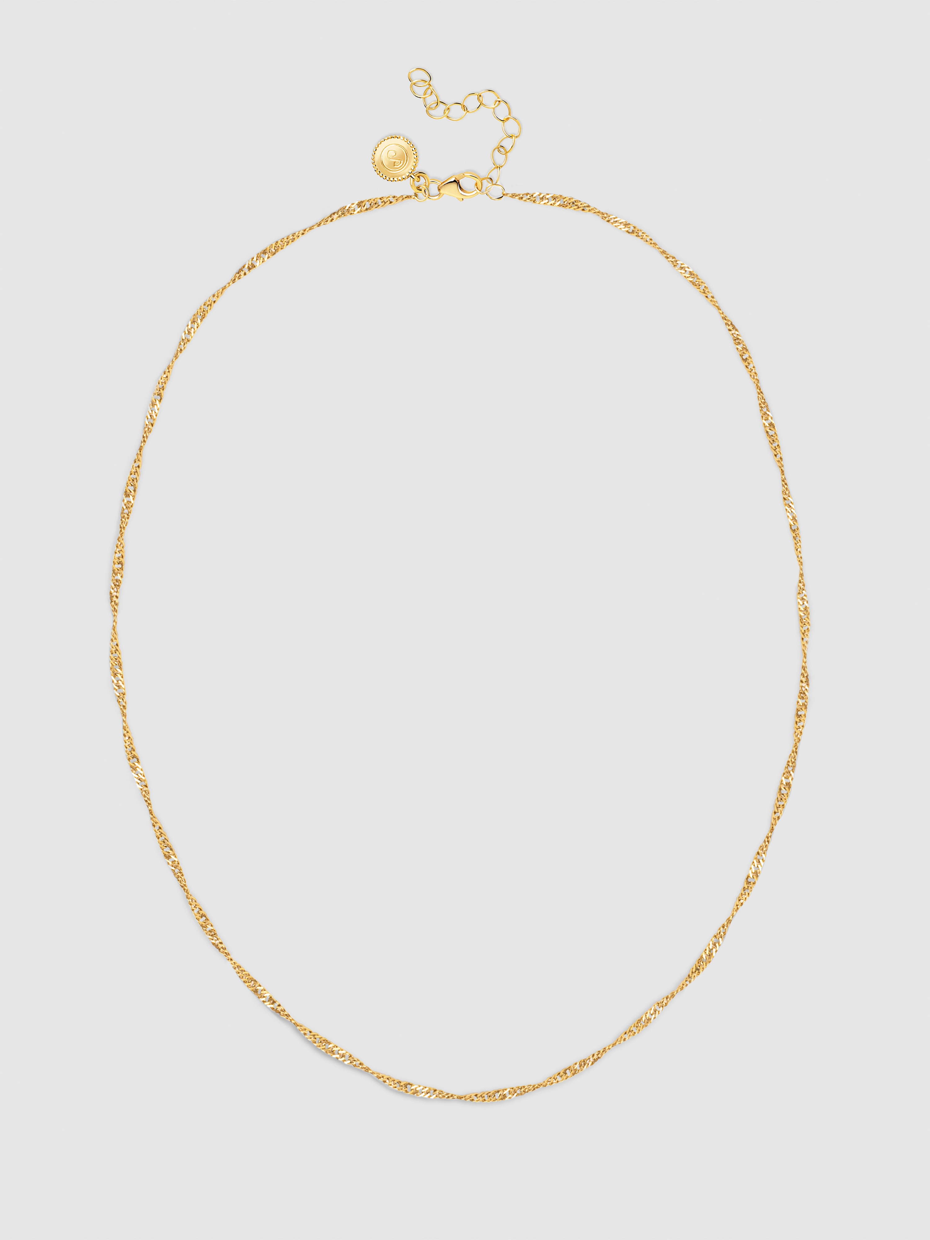 Colar Mini Twist de Aço Banhado a Ouro Dourado-4