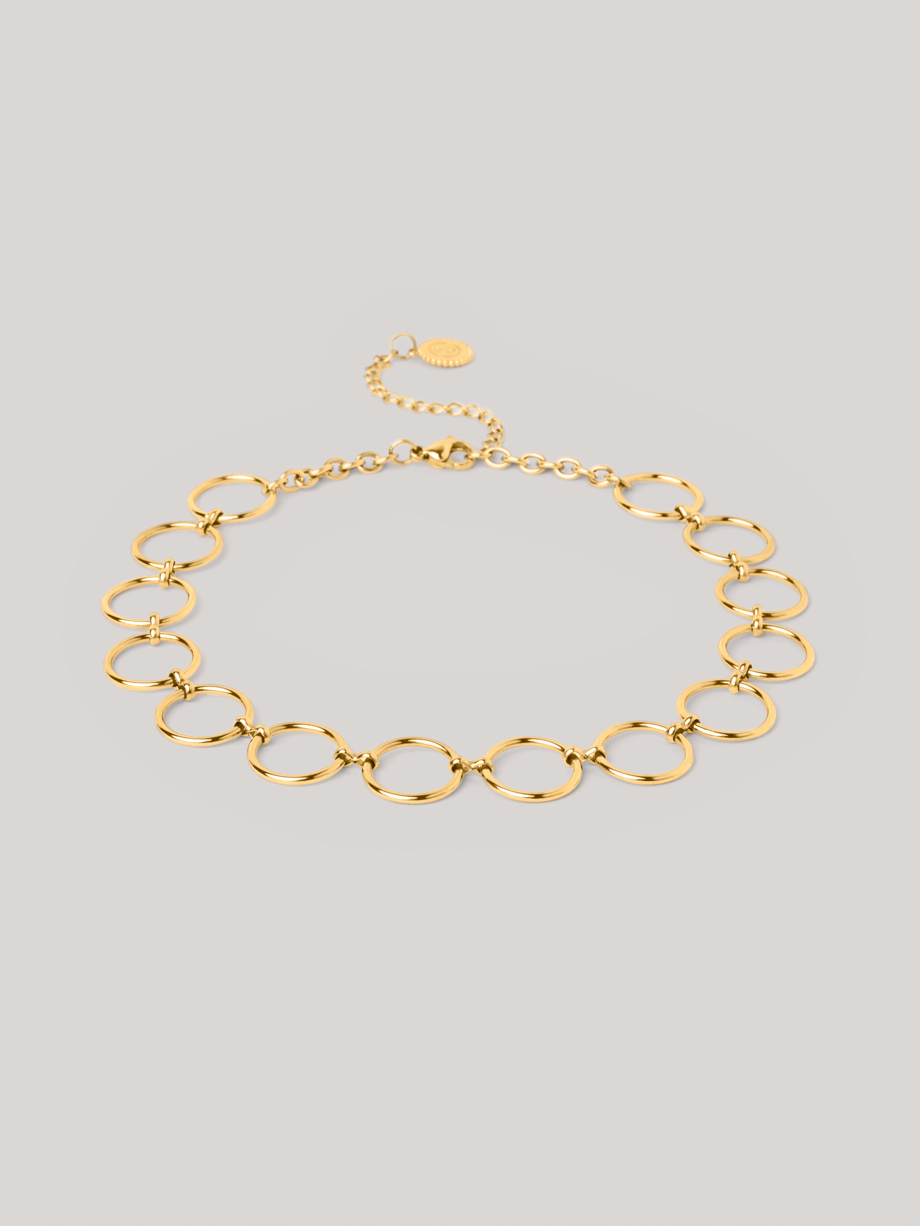 Chokers Circles & Circles de Aço Banhado a Ouro Dourado-3