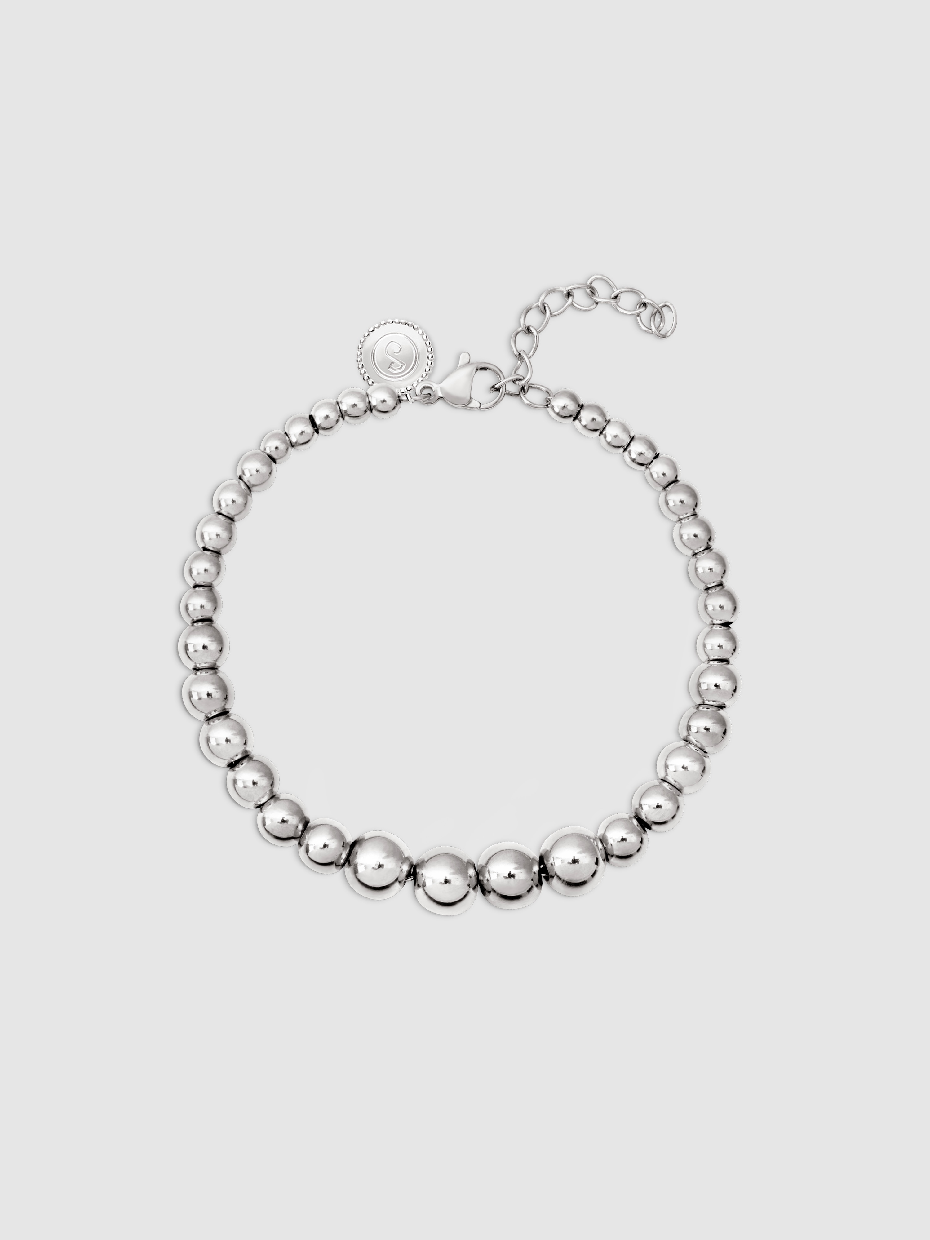 Pulseira de Corrente Grow Pebbles de Aço Prateado-1