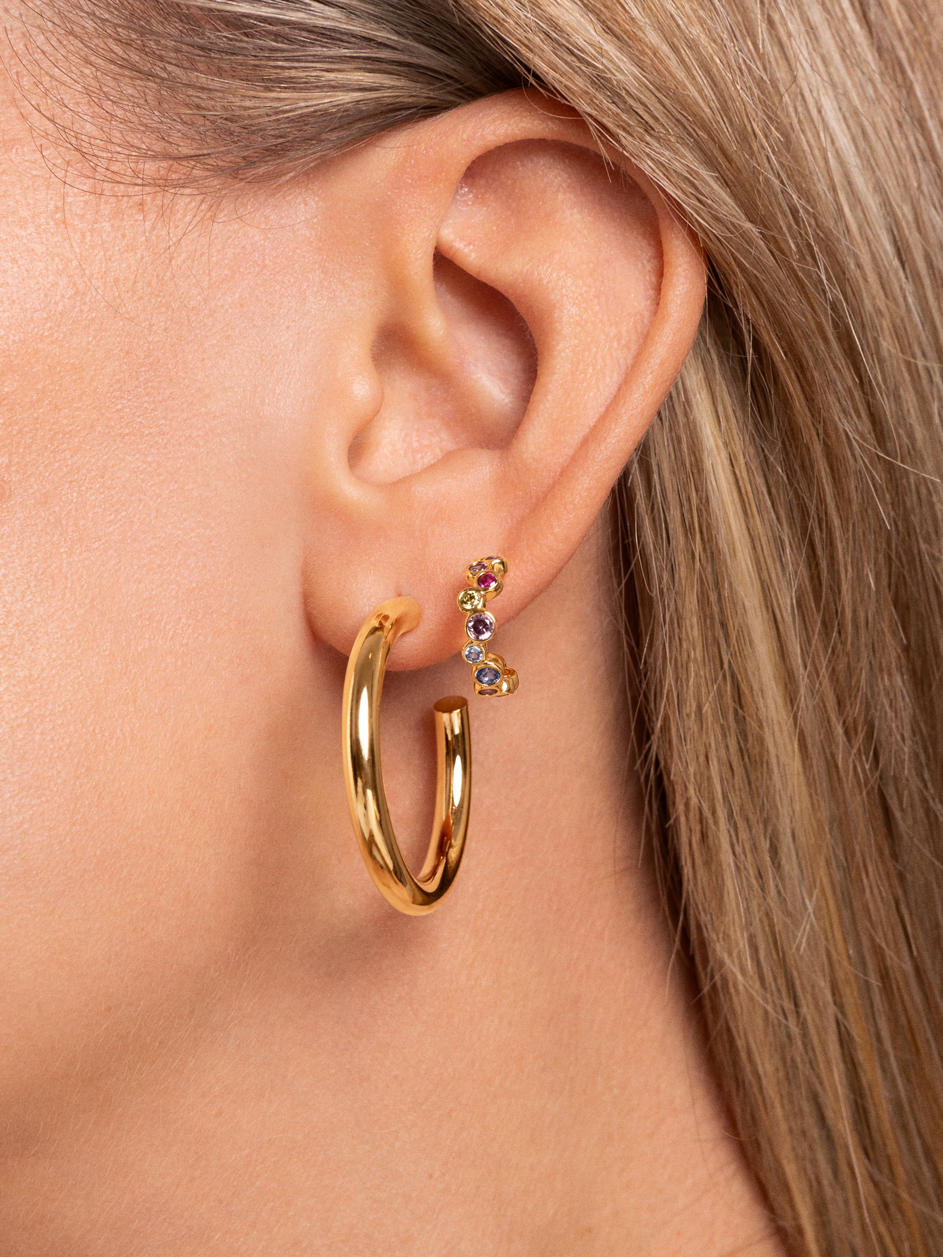 Piercing Xs Bubbles de Liga de Metais Banhados em Ouro Multicolor-2