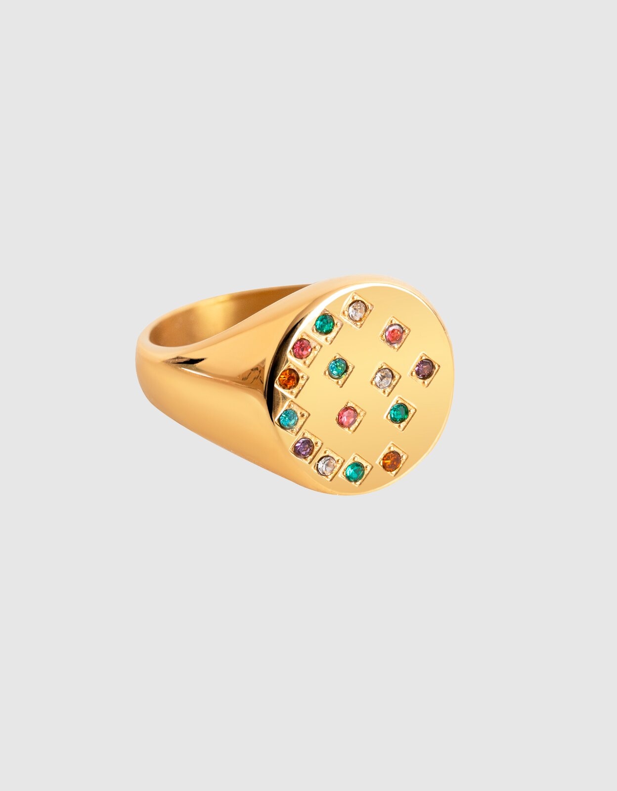 Imagem 0 de Anel Bling de Aço Banhado a Ouro