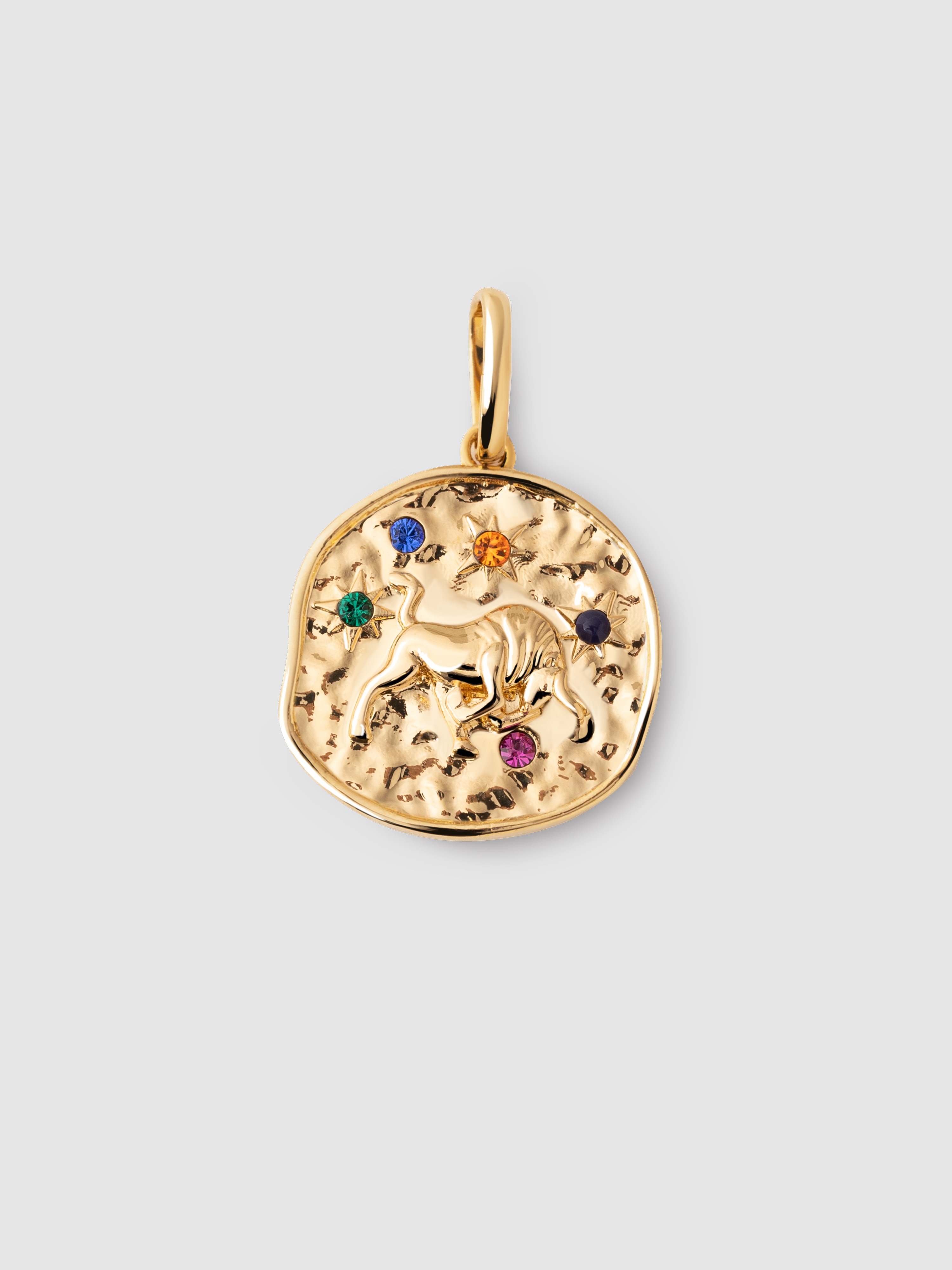 Charm Organic Colors Zodíaco de Liga de Metais Banhado em Ouro Touro Ouro-1