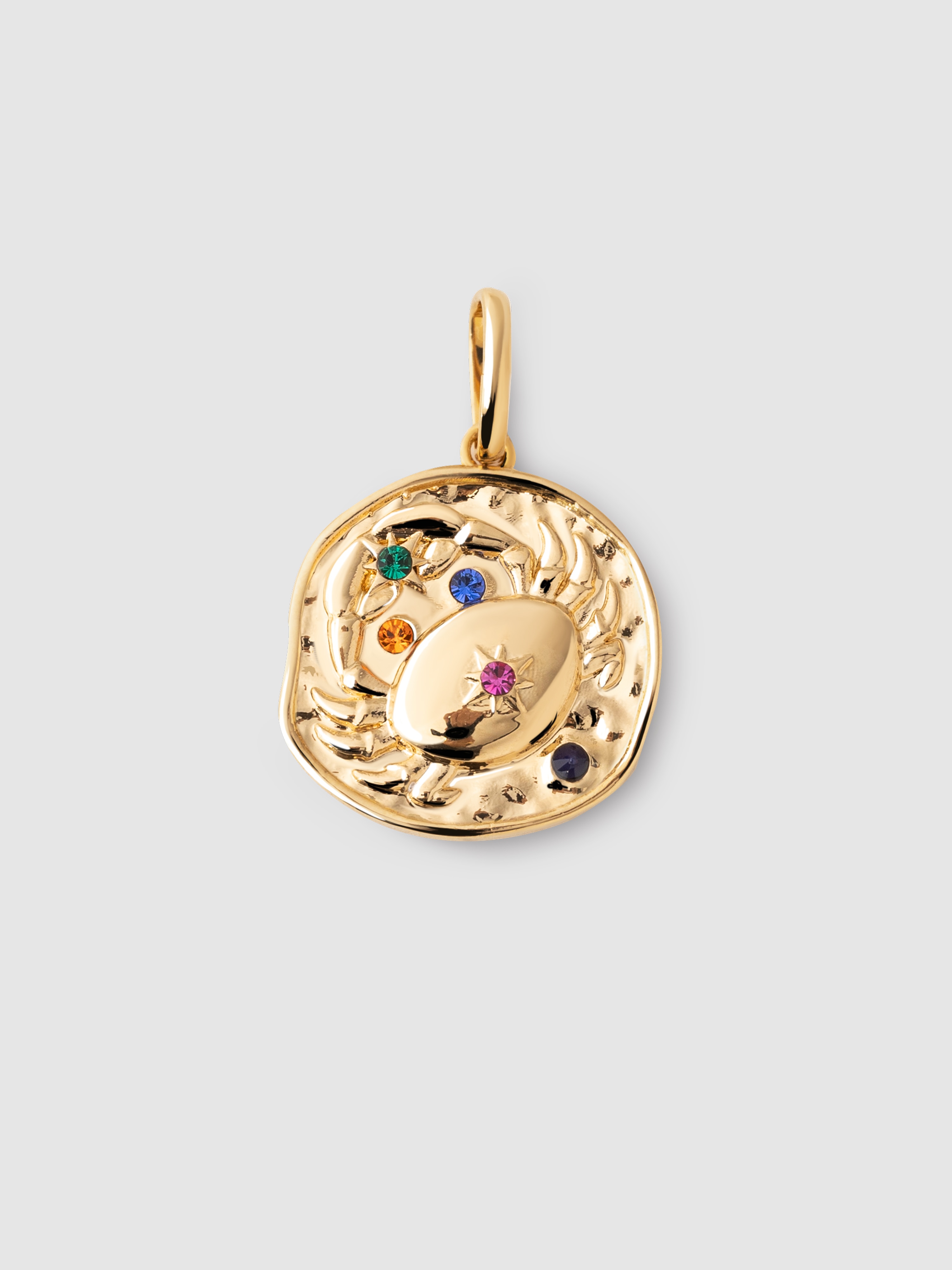 Charm Organic Colors Zodíaco de Liga de Metais Banhado a Ouro Cancer Ouro-1
