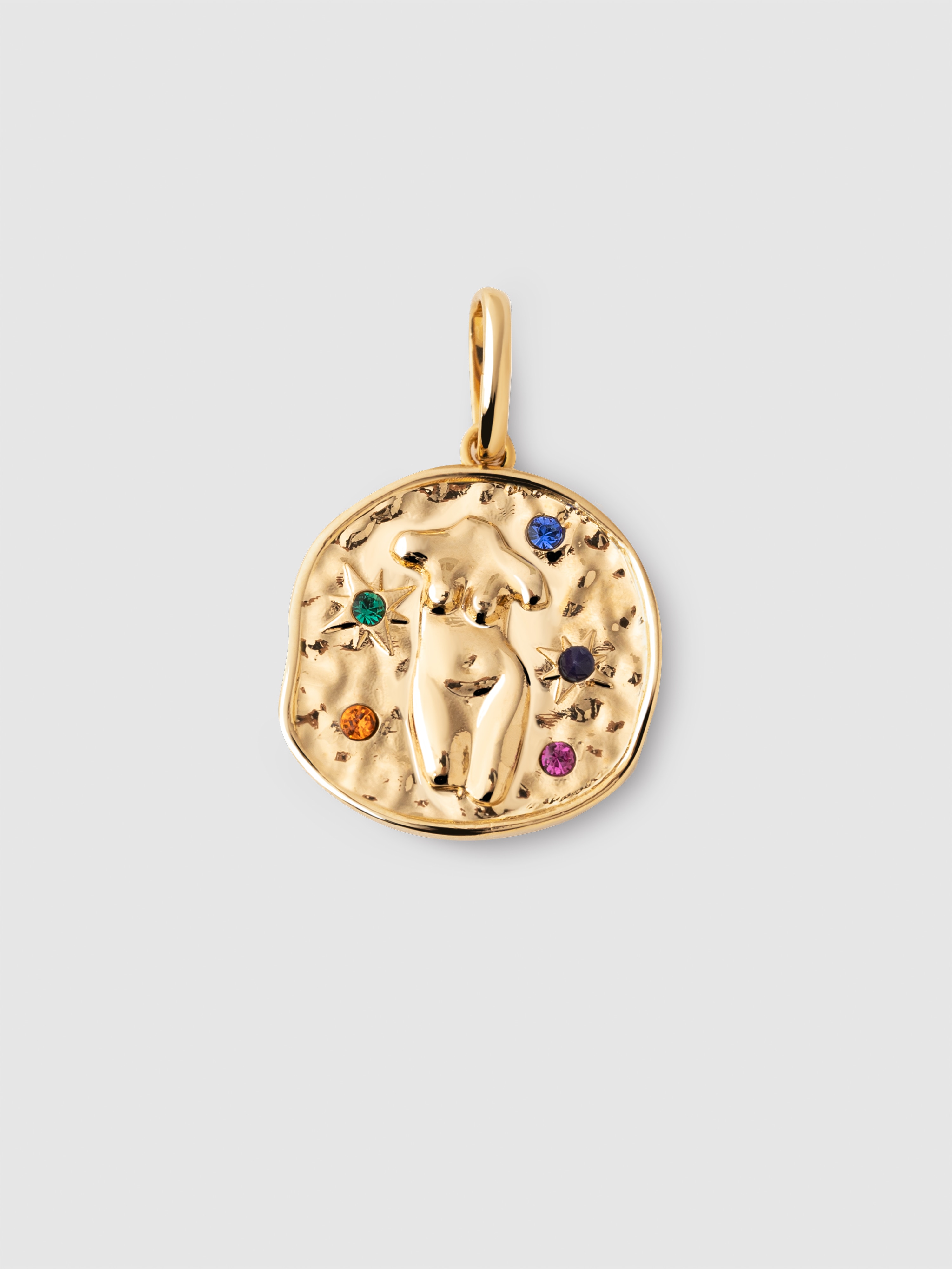 Charm Organic Colors Zodiaco de Liga de Metais Banhado em Ouro Virgem Multicolor-1