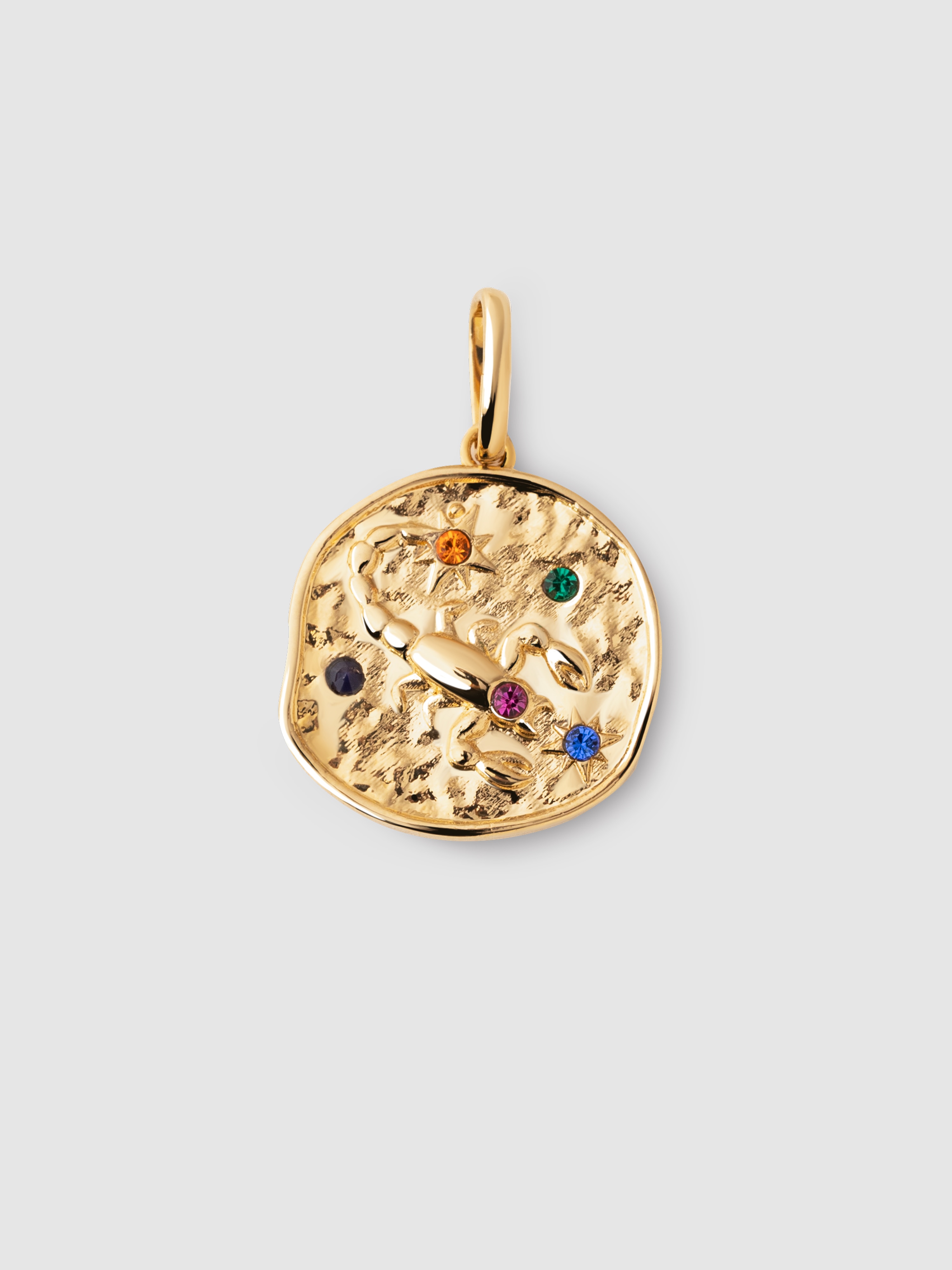 Charm Organic Colors Zodíaco de Liga de Metais Banhado a Ouro Escorpião Multicolor-1