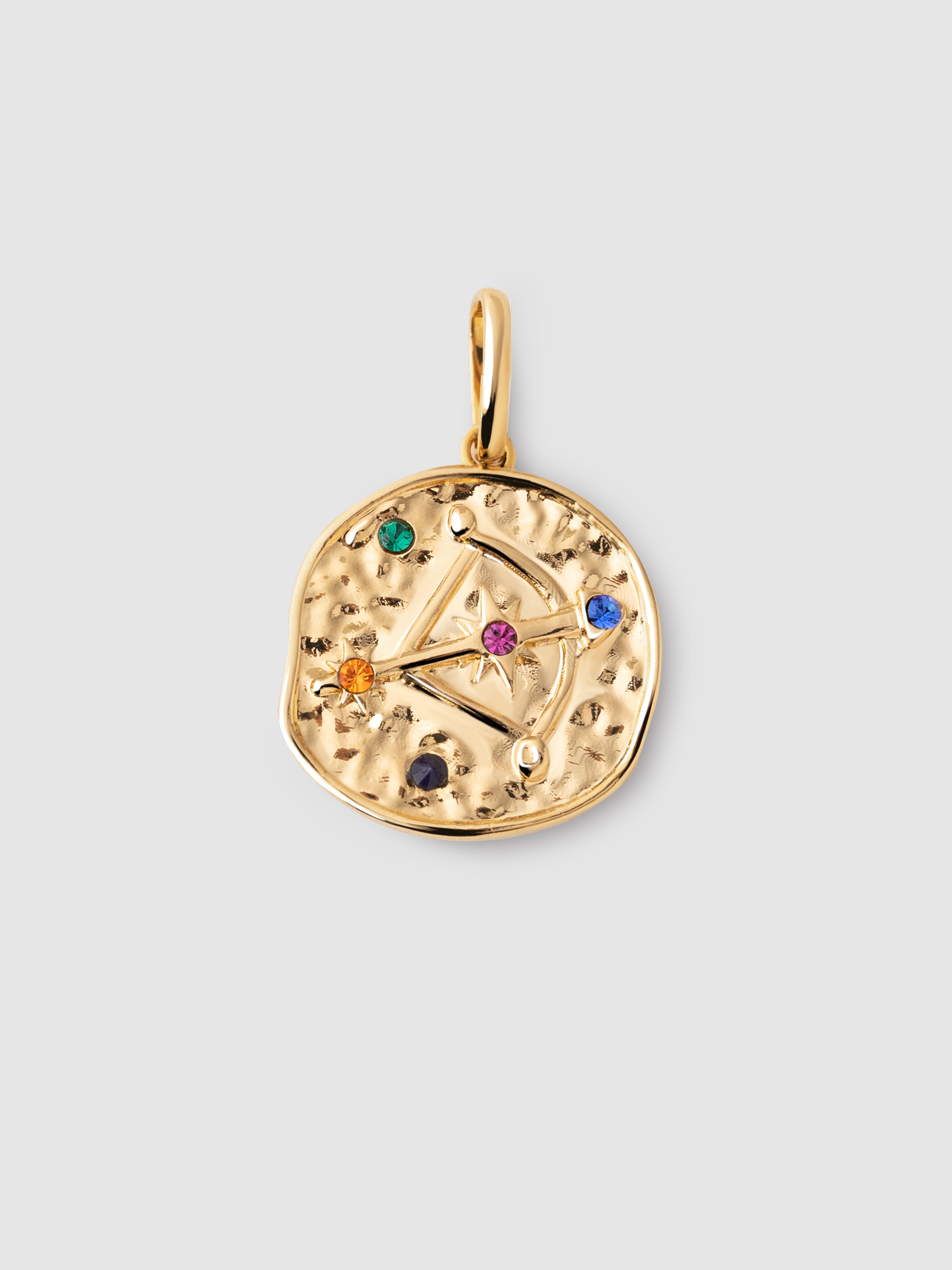 Charm Organic Colors Zodíaco de Liga de Metais Banhado em Ouro Sagitário Ouro-1