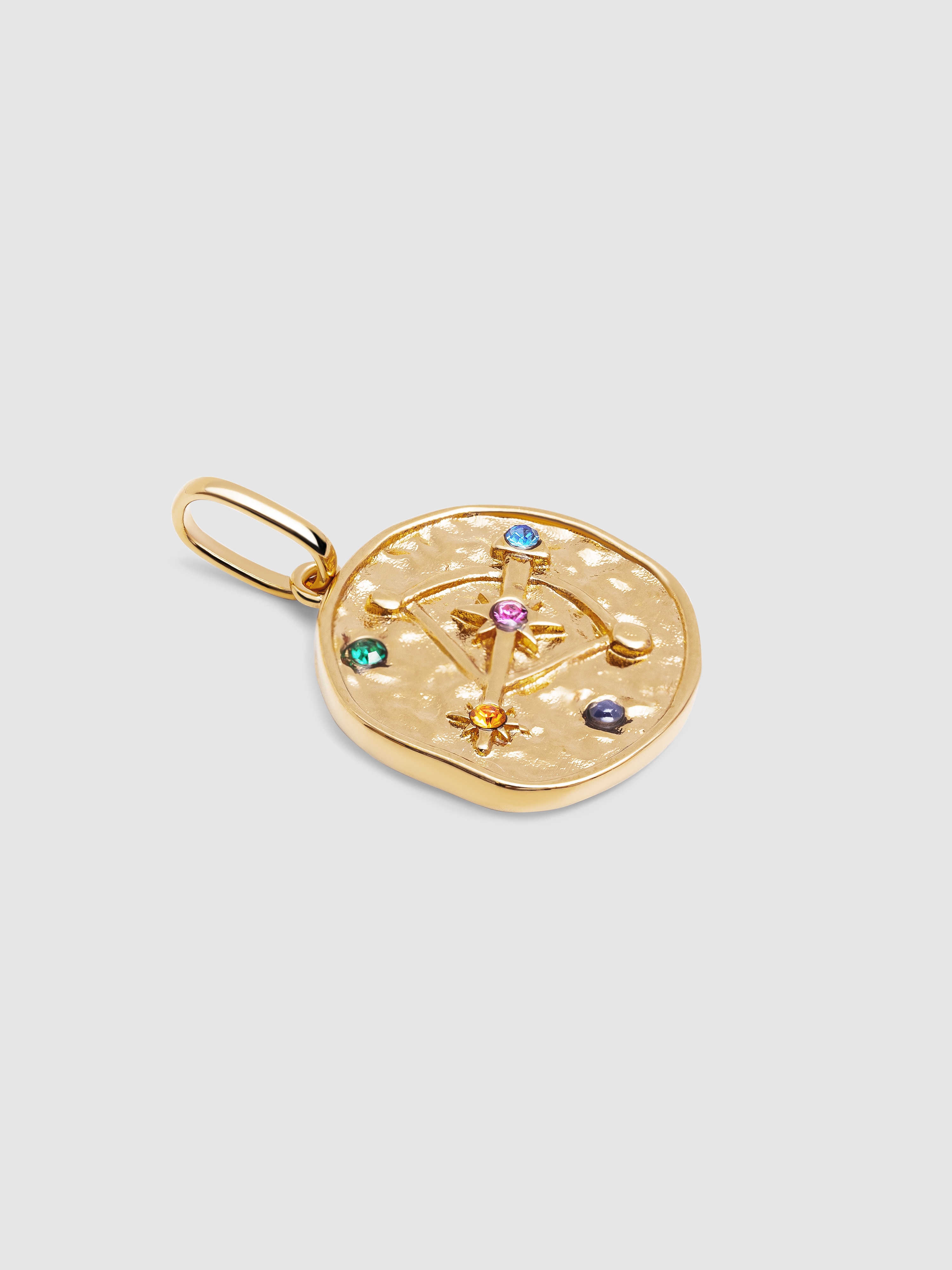 Charm Organic Colors Zodíaco de Liga de Metais Banhado em Ouro Sagitário Ouro-4