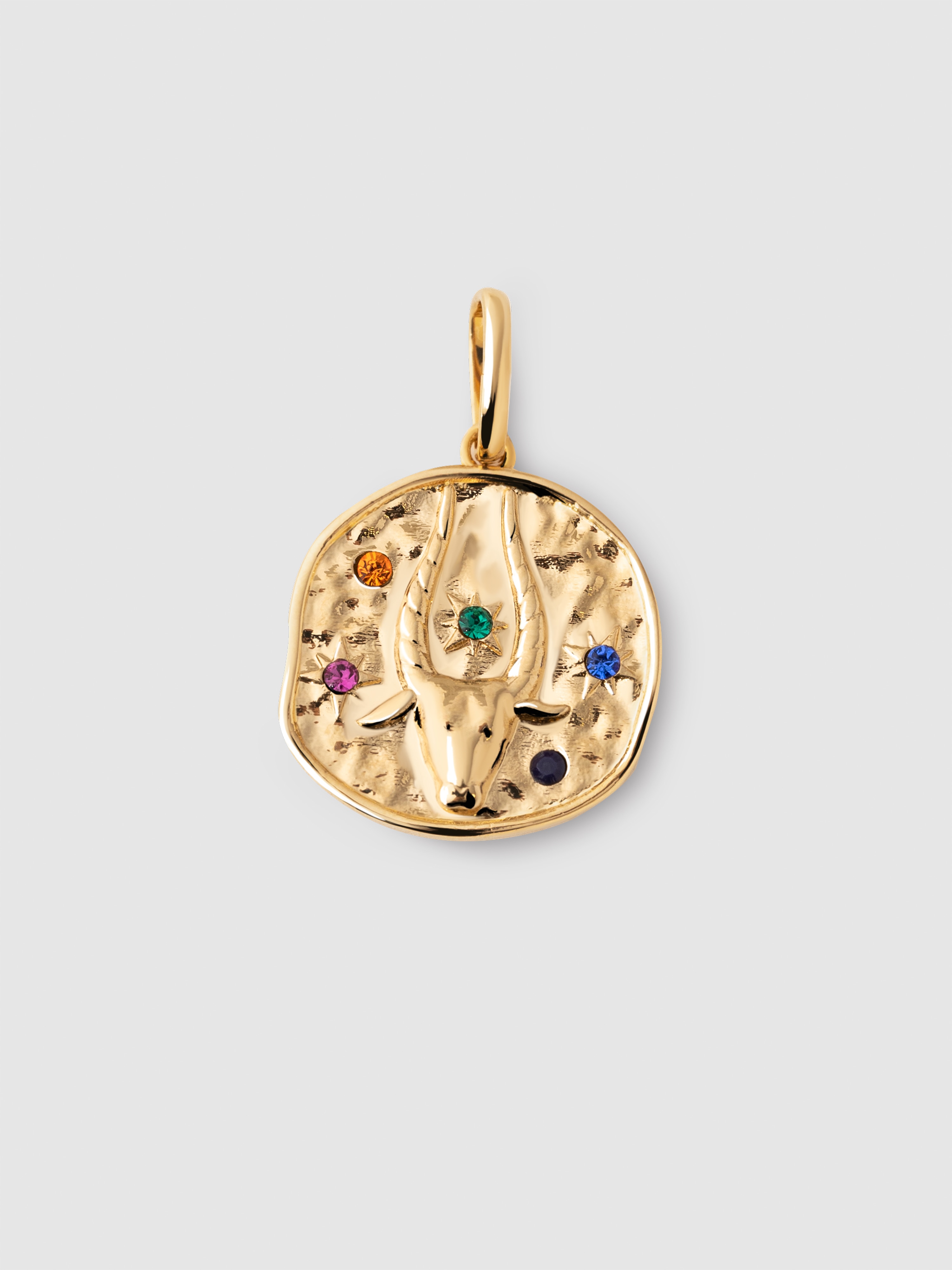 Charm Organic Colors Zodíaco de Liga de Metais Banhado a Ouro Capricórnio Ouro-1