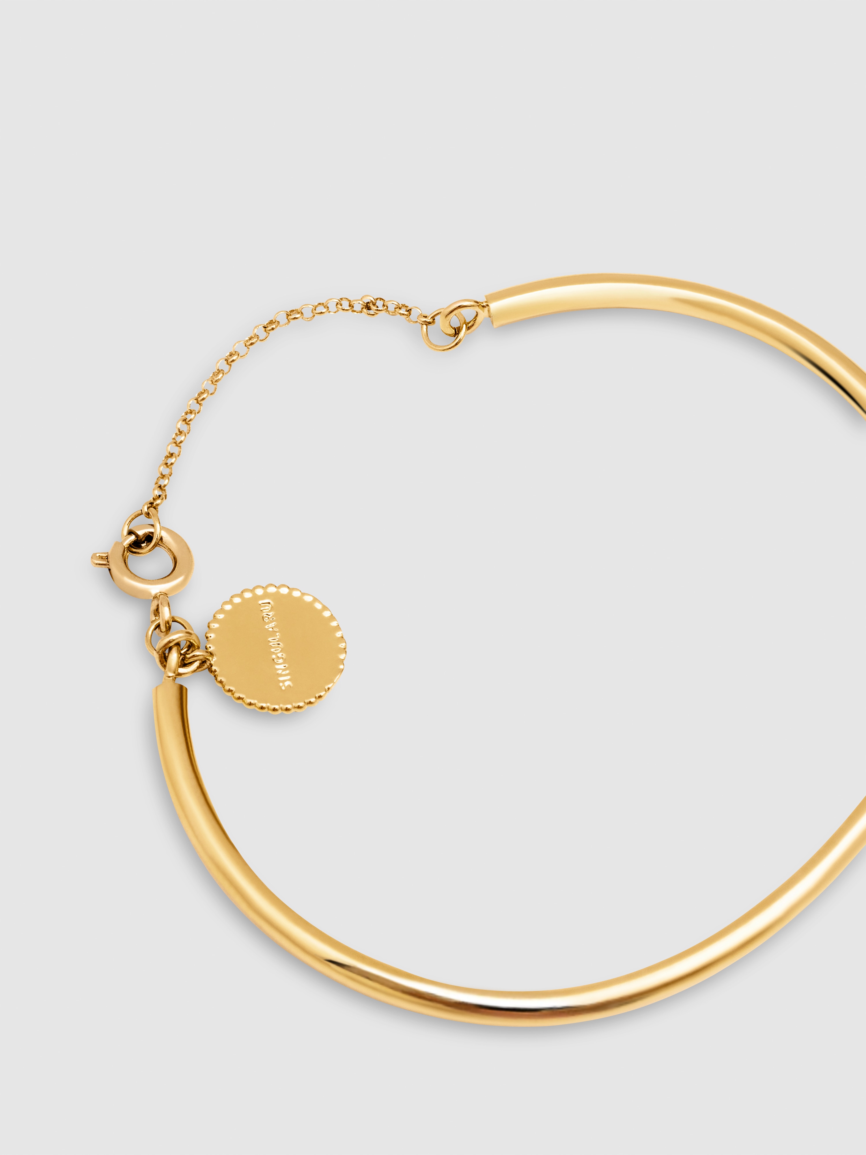 Pulseira Line Chain de Aço Banhada a Ouro Dourado-4