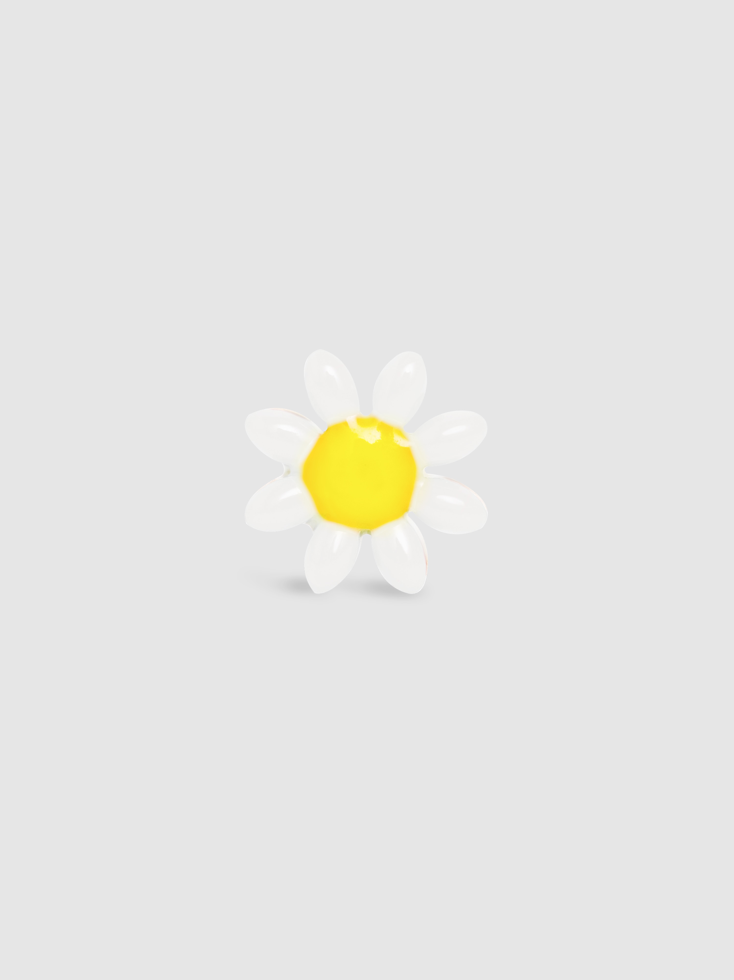 Brinco Individual White Daisy May de Aço Banhado a Ouro Multicolor-1