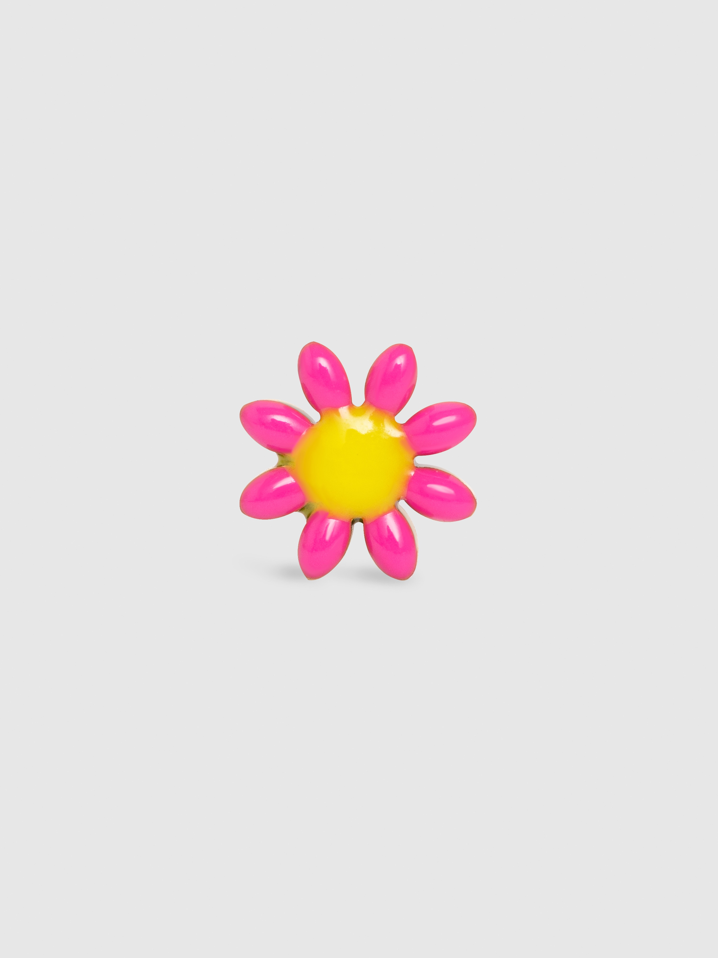 Brinco Individual Pink Daisy May de Aço Banhado a Ouro Multicolor-1