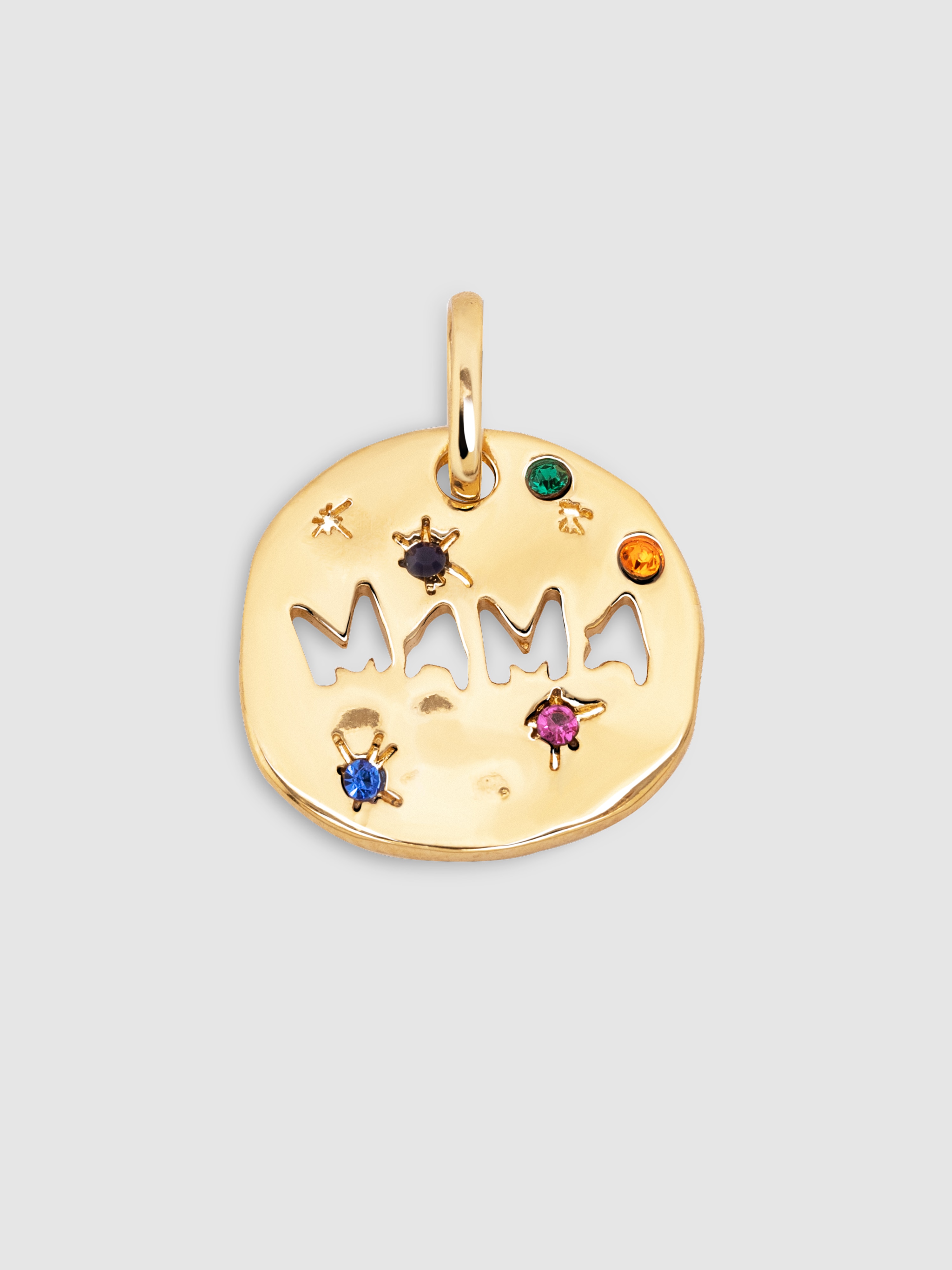 Charm Mamã de Liga de Metais Banhado a Ouro Ouro-1
