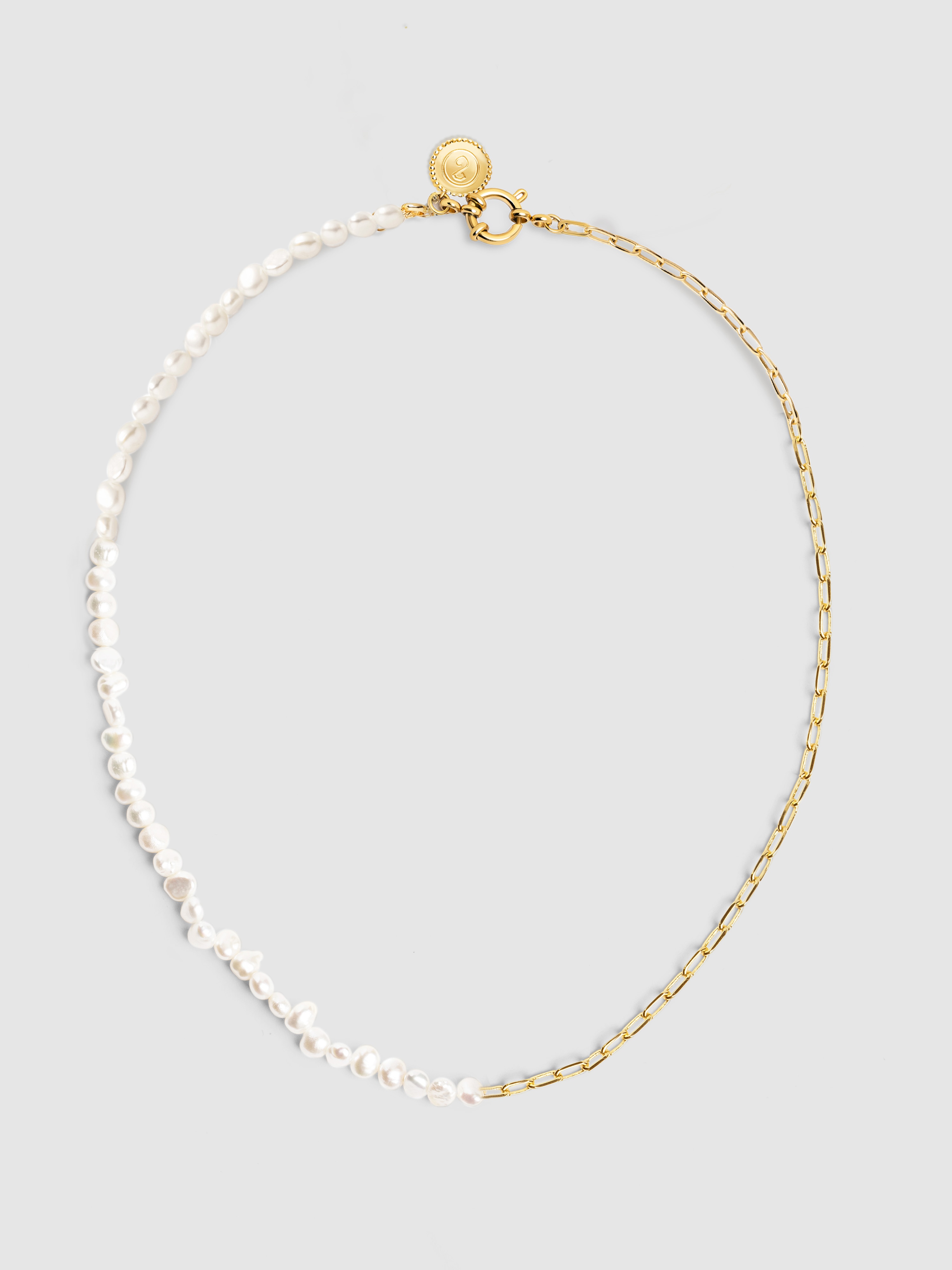 Colar Chic Pearl de Aço Banhado a Ouro Dourado-4