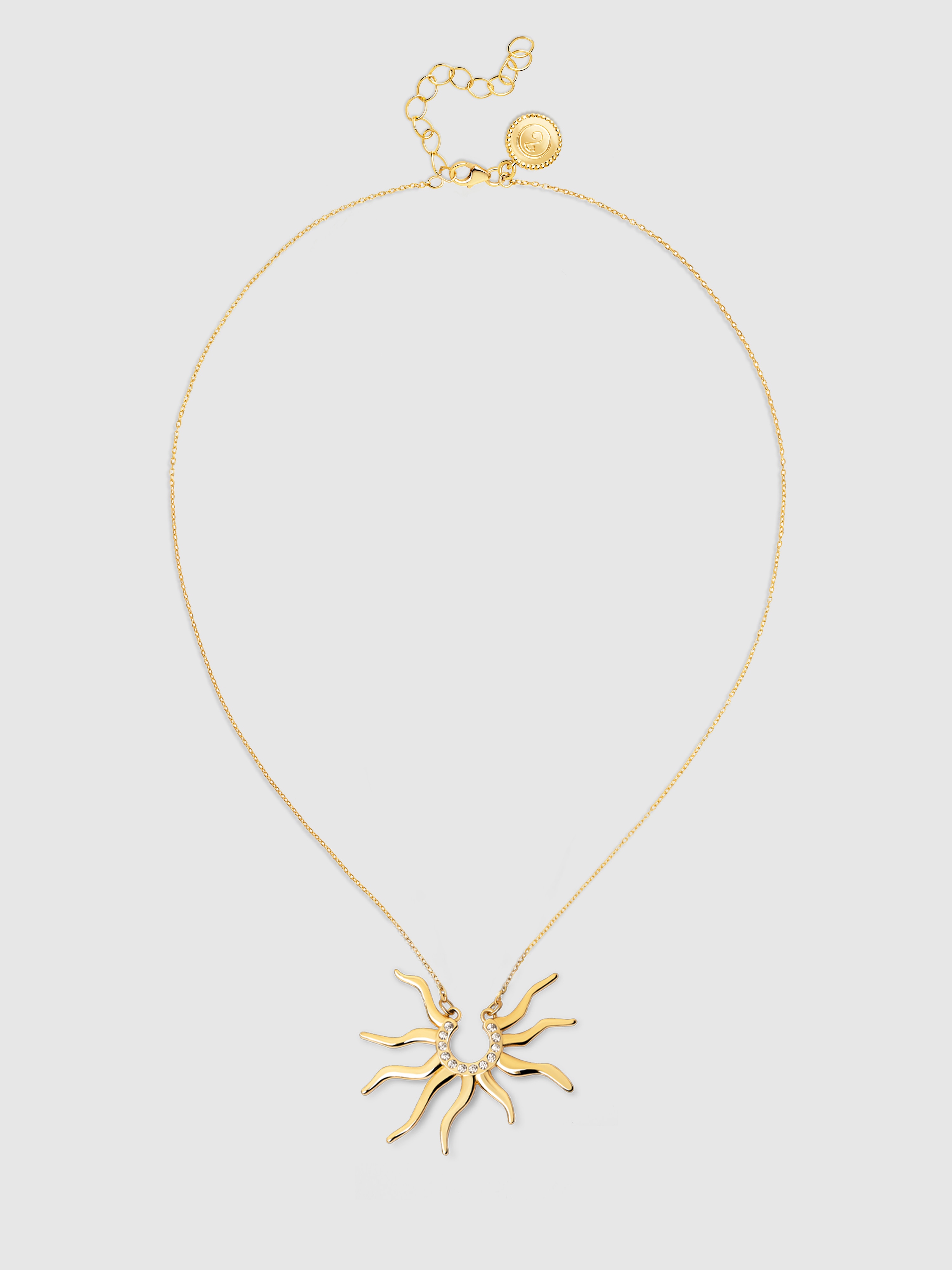 Colar Sole Mio de Liga de Metais Banhado a Ouro Dourado-4