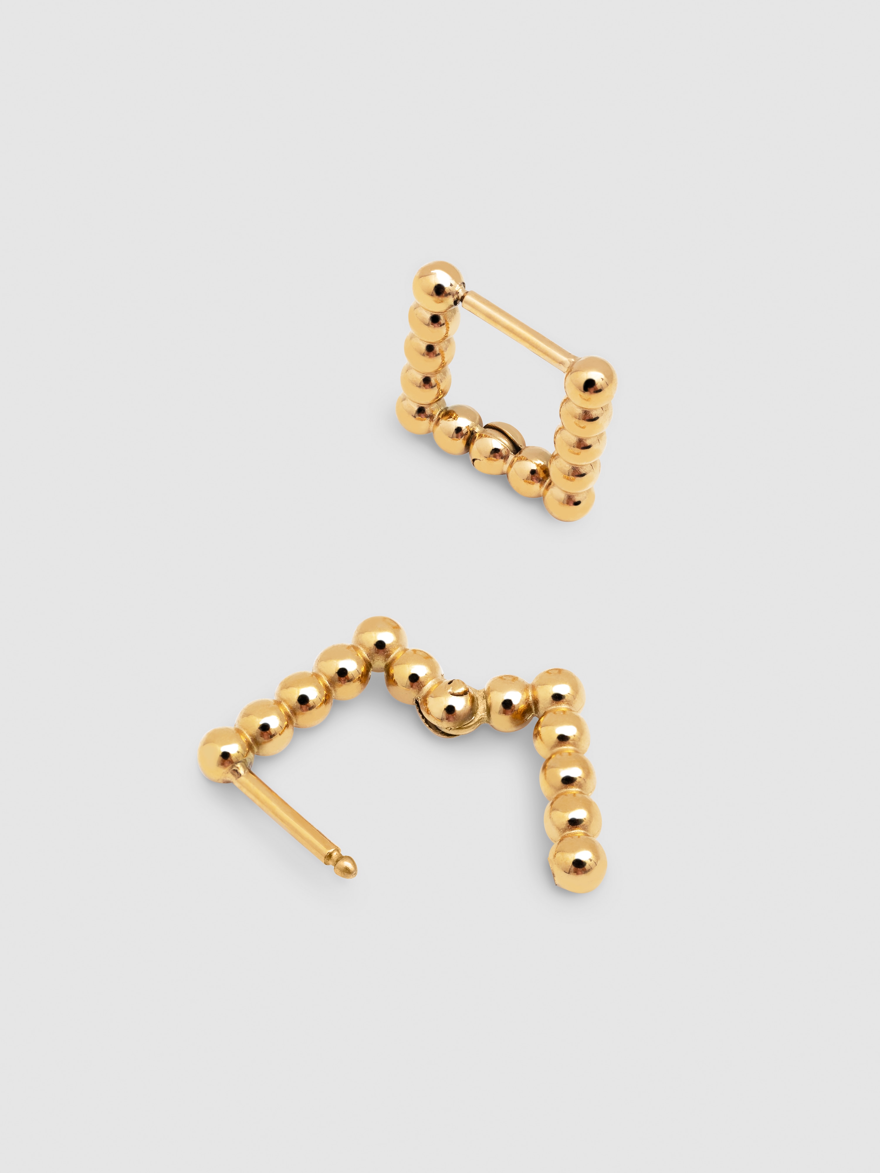 Brincos Mila Dots de Aço Banhados a Ouro Dourado-4