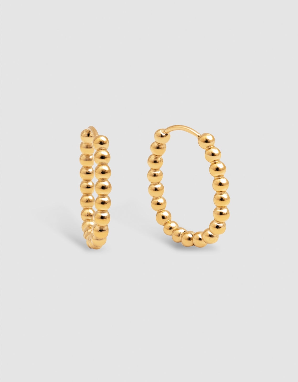 Brincos Dana Dots de Aço Banhado a Ouro Dourado-1