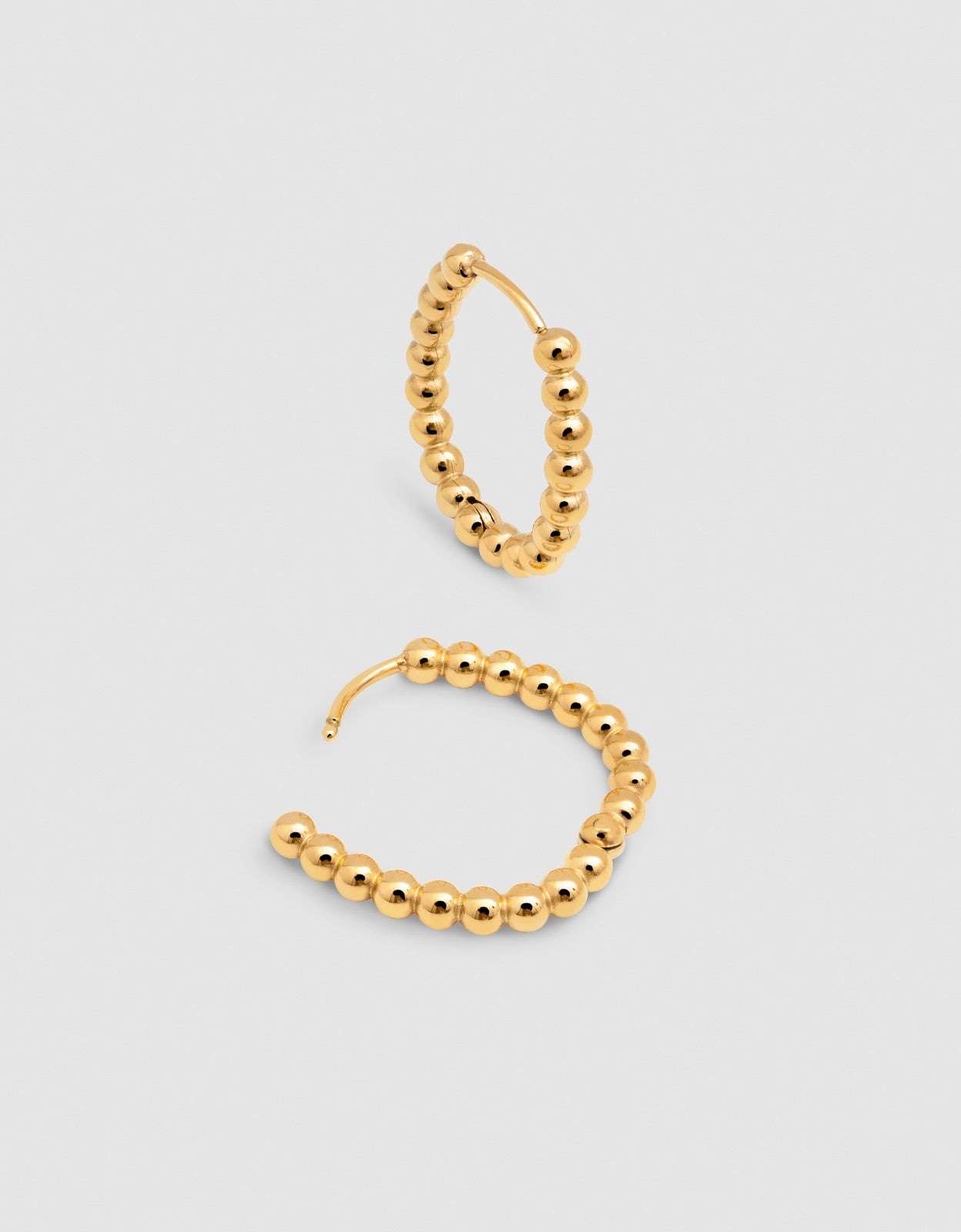 Brincos Dana Dots de Aço Banhado a Ouro Dourado-3