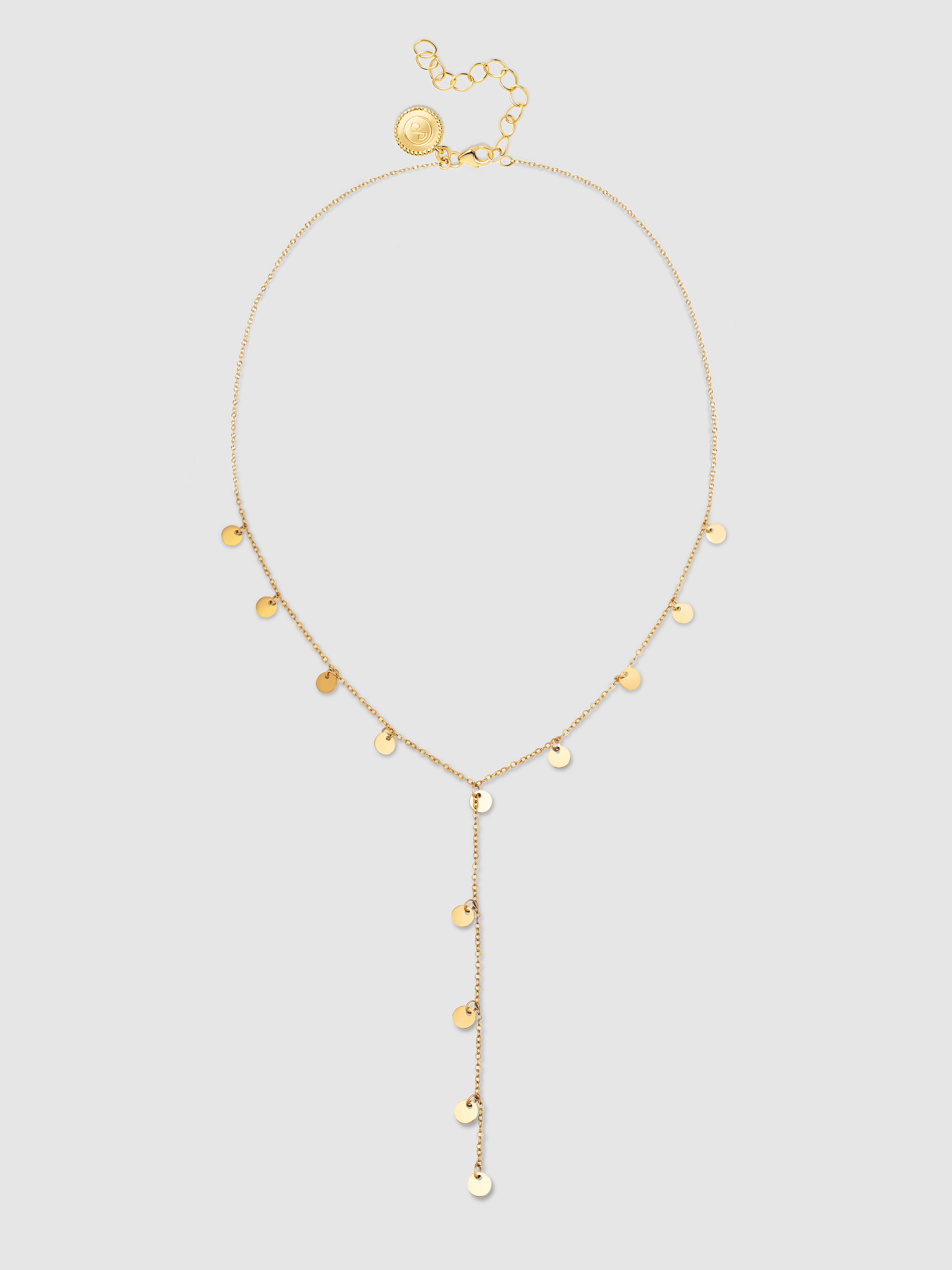 Colar e Mini Moon de Aço Banhado a Ouro Dourado-4