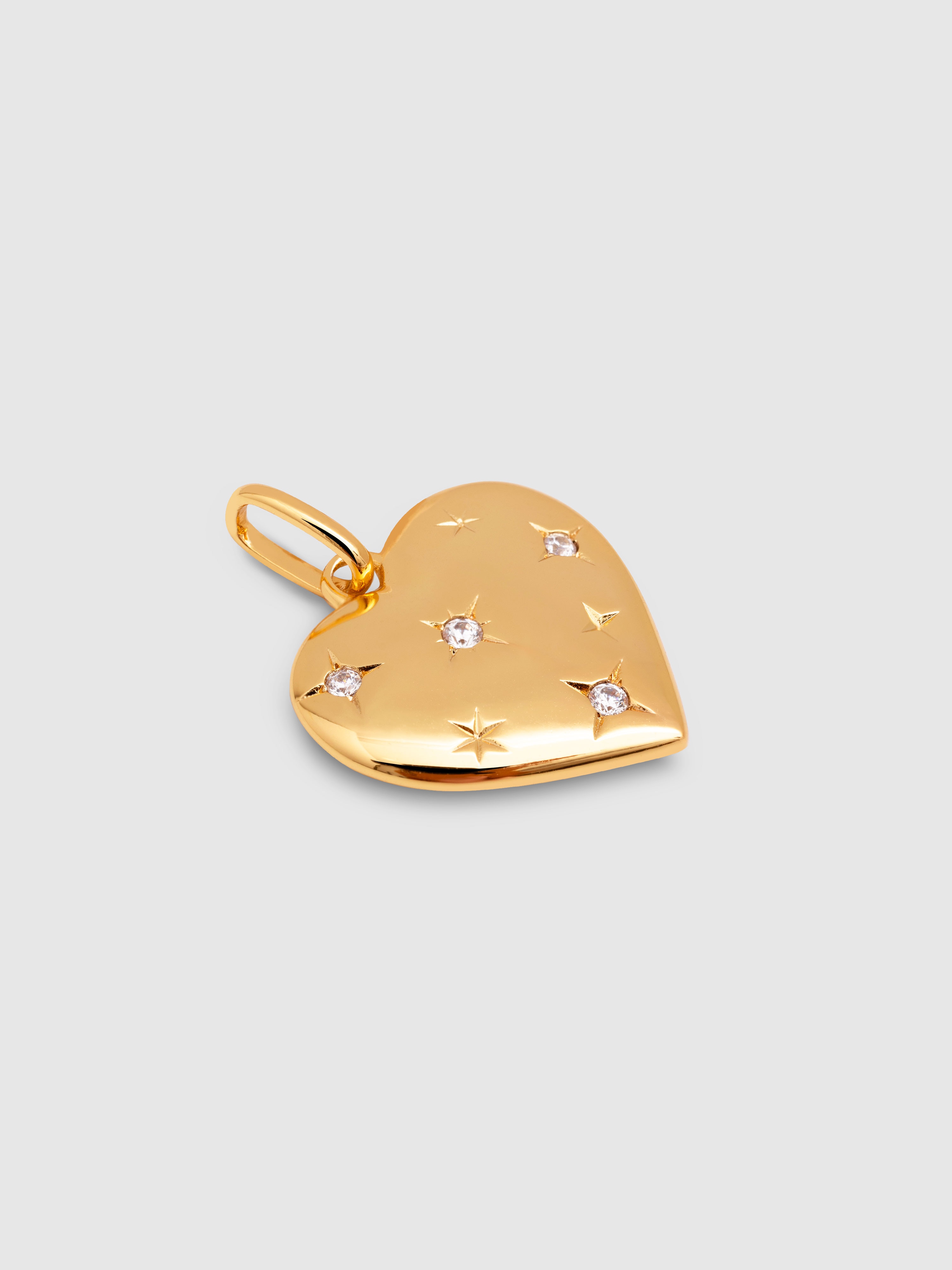 Charm Amore de Liga de Metais Banhado a Ouro Dourado-3