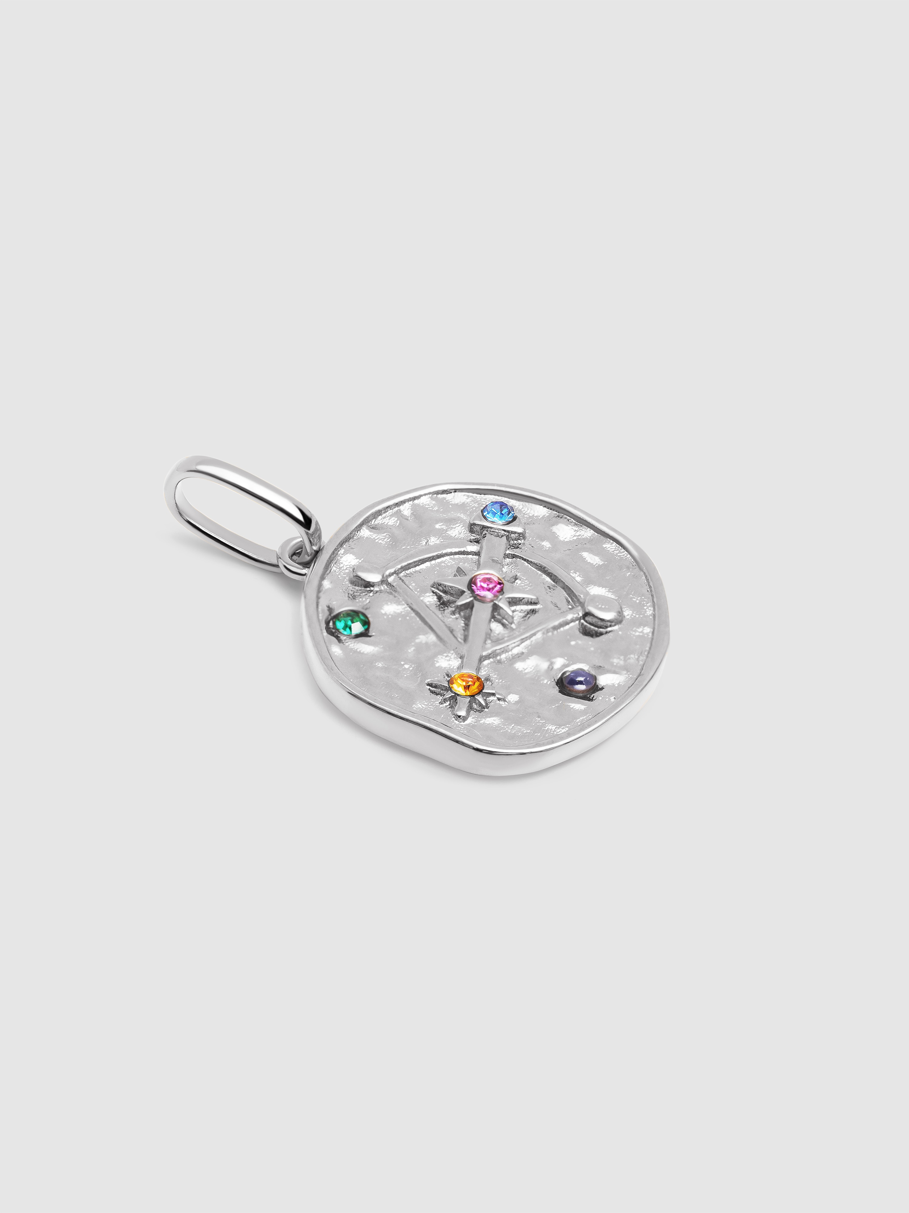Charm Organic Colors Zodíaco Áries de Liga de Metais Banhado em Ródio Multicolor-4