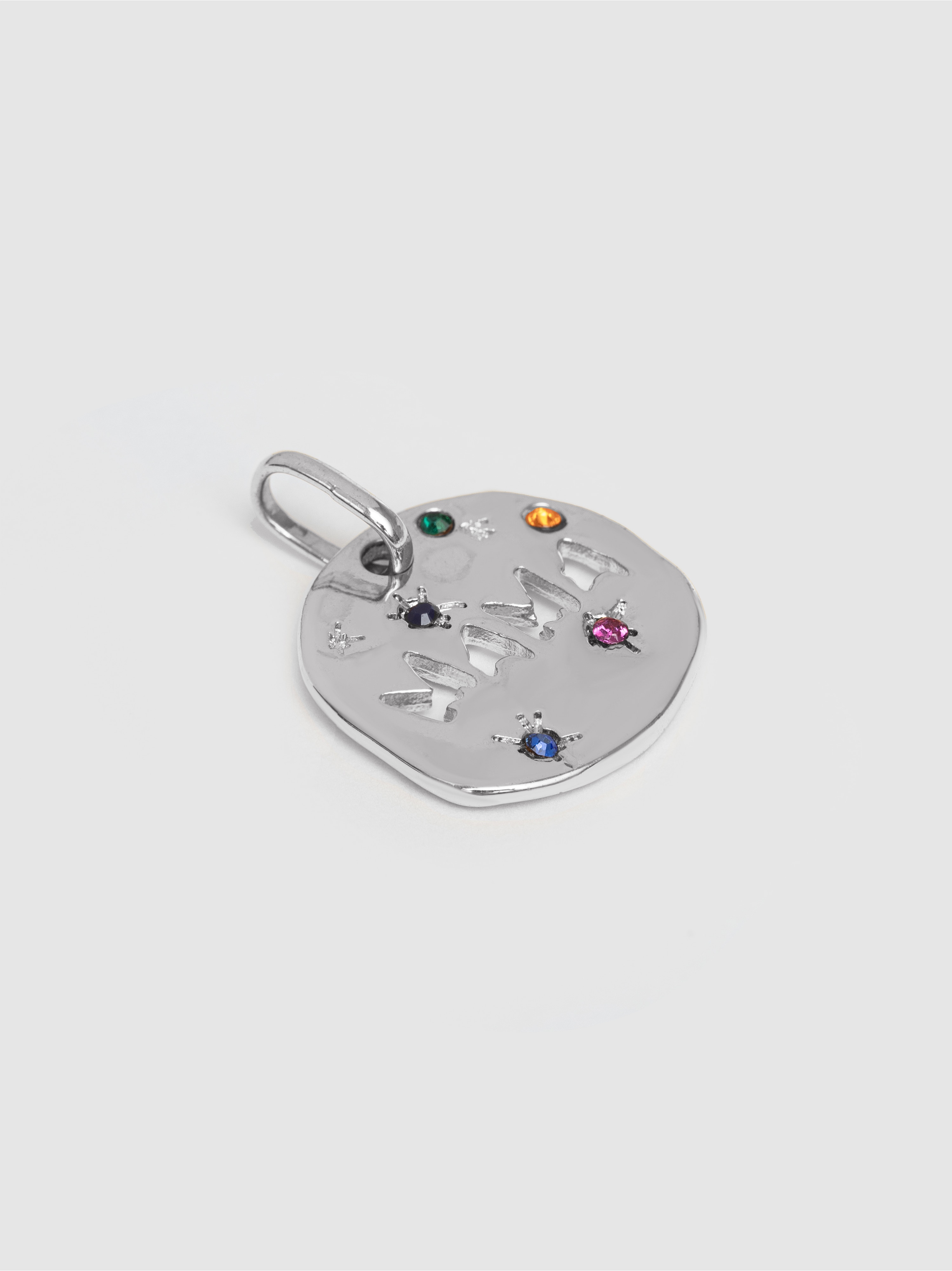 Charm Mamã de Liga de Metais Banhado em Ródio Multicolor-4