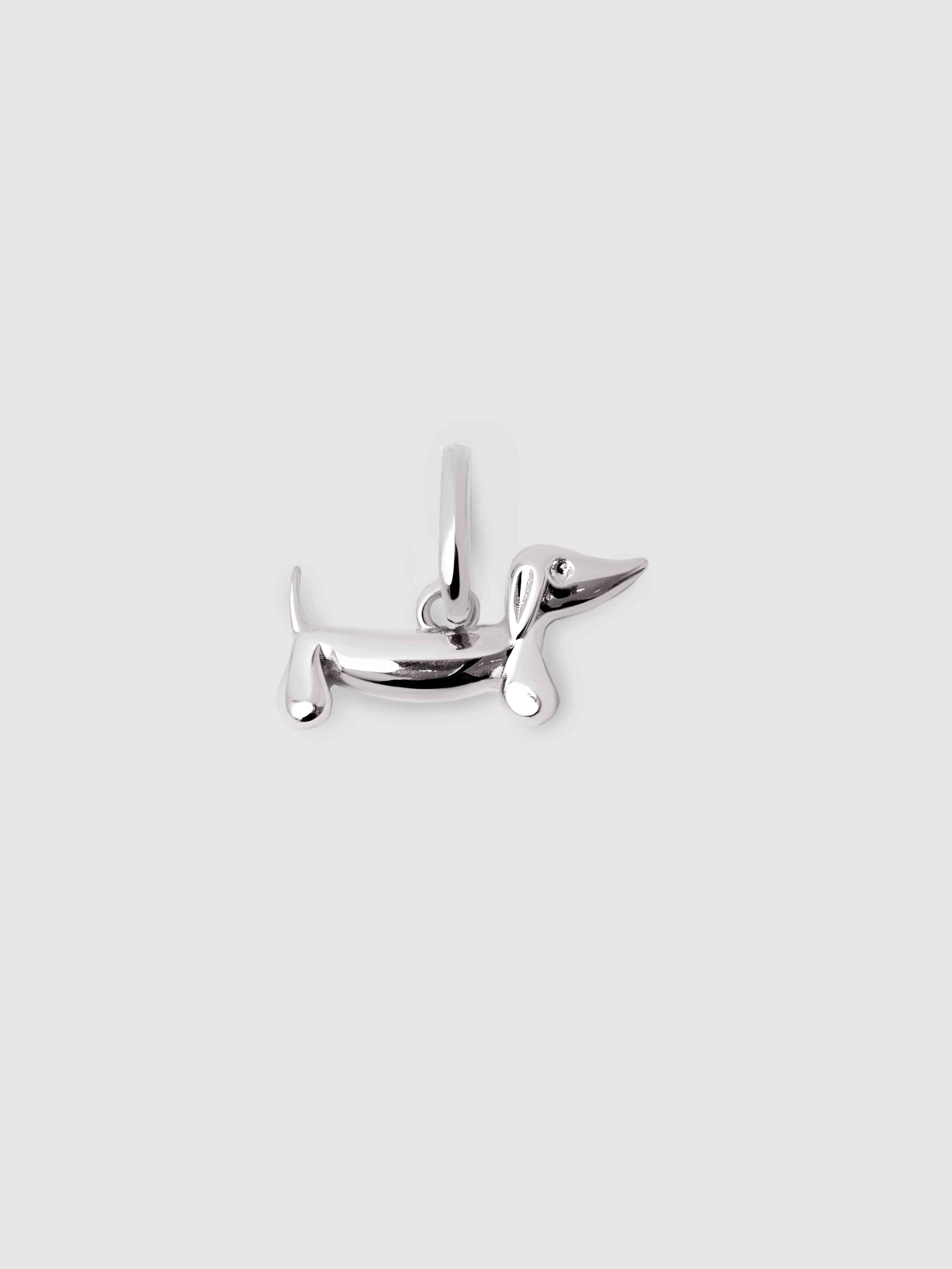 Charm Mini Cão Teckel Enamel Sky de Liga de Metais Banhado a Ródio Azul-turquesa-3
