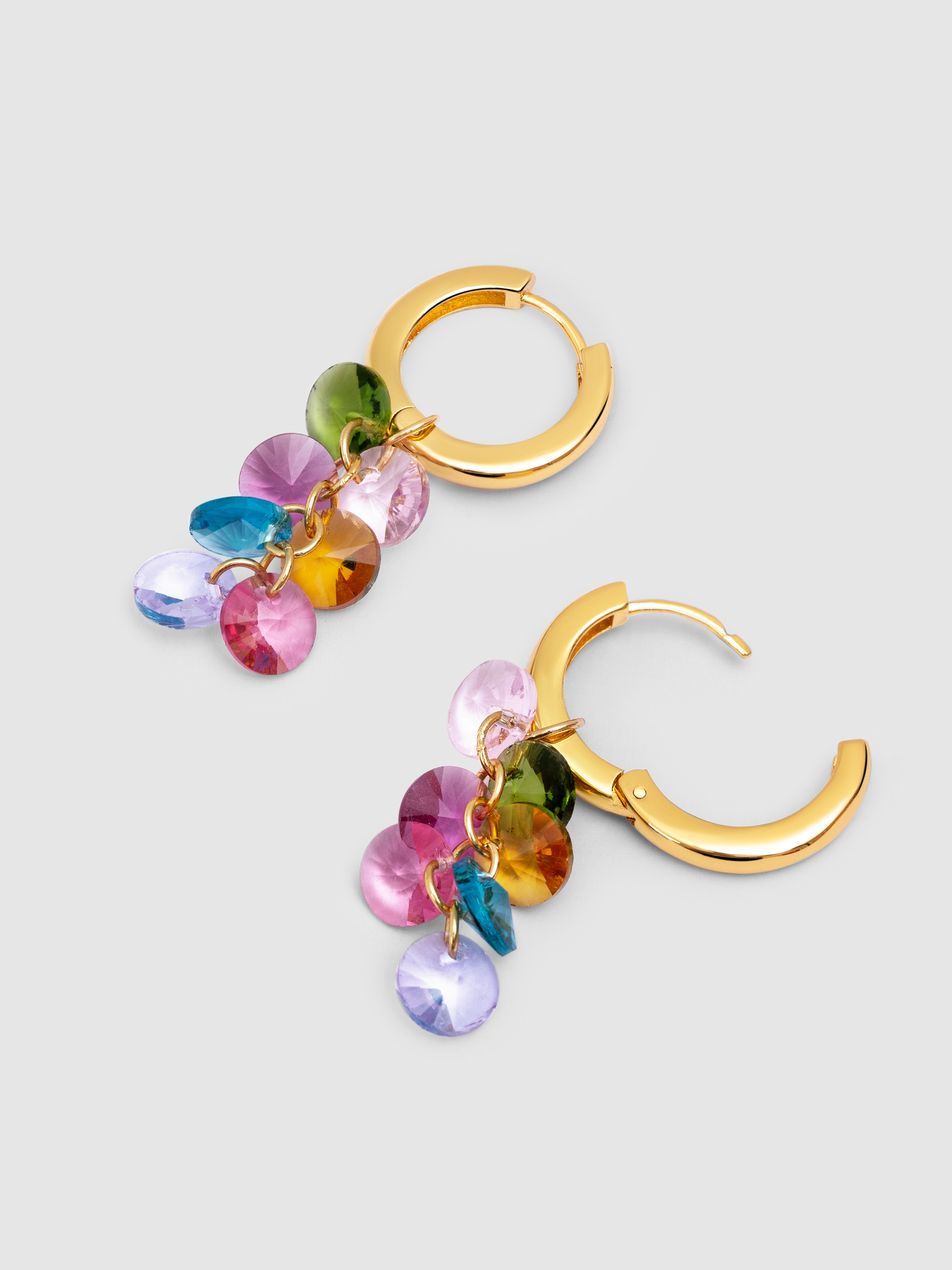 Brincos Caramelo Colors de Liga de Metais Banhados a Ouro Multicolor-4