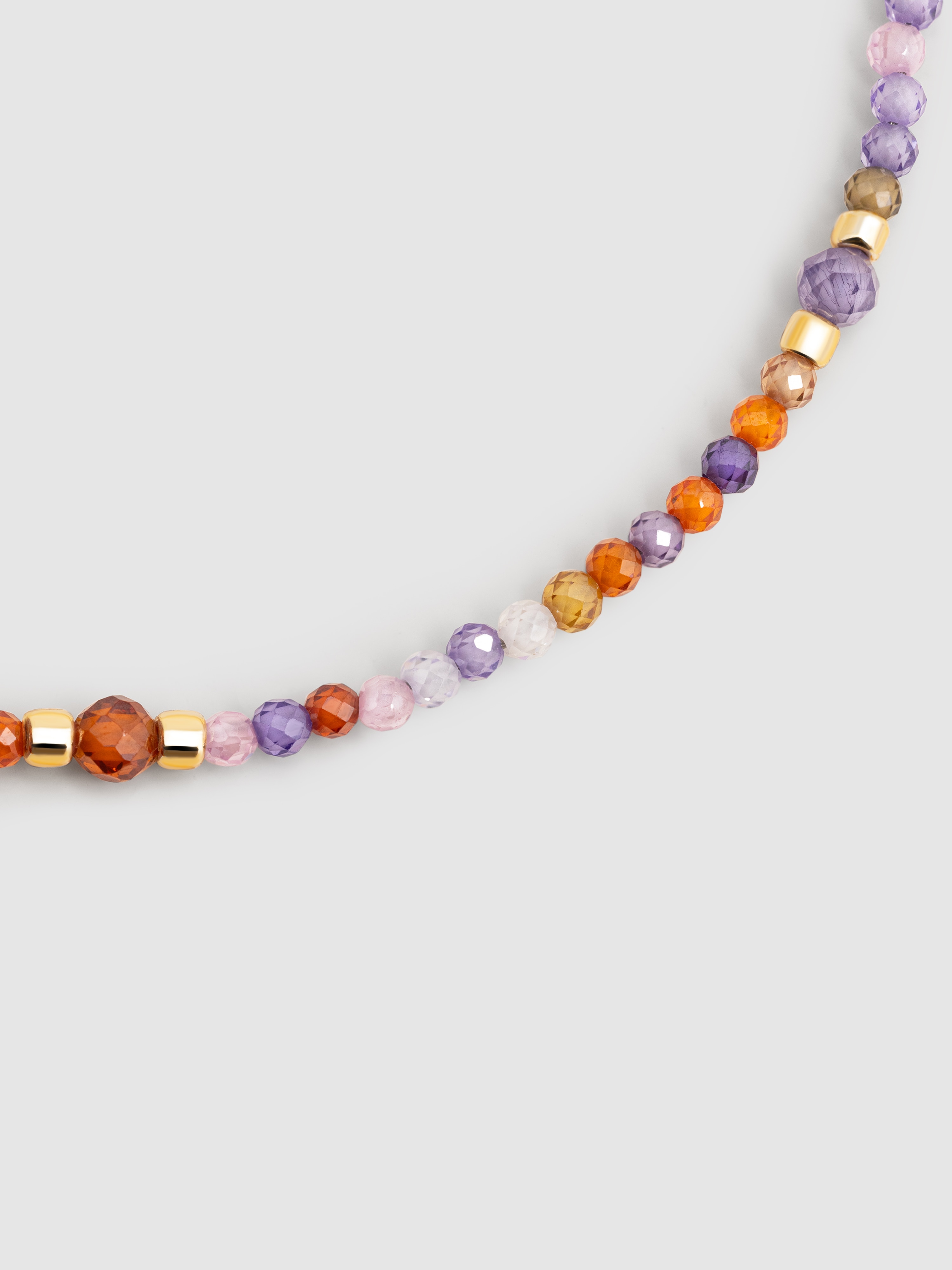 Pulseira de Corrente Crystal Summer de Aço Banhada a Ouro Multicolor-4