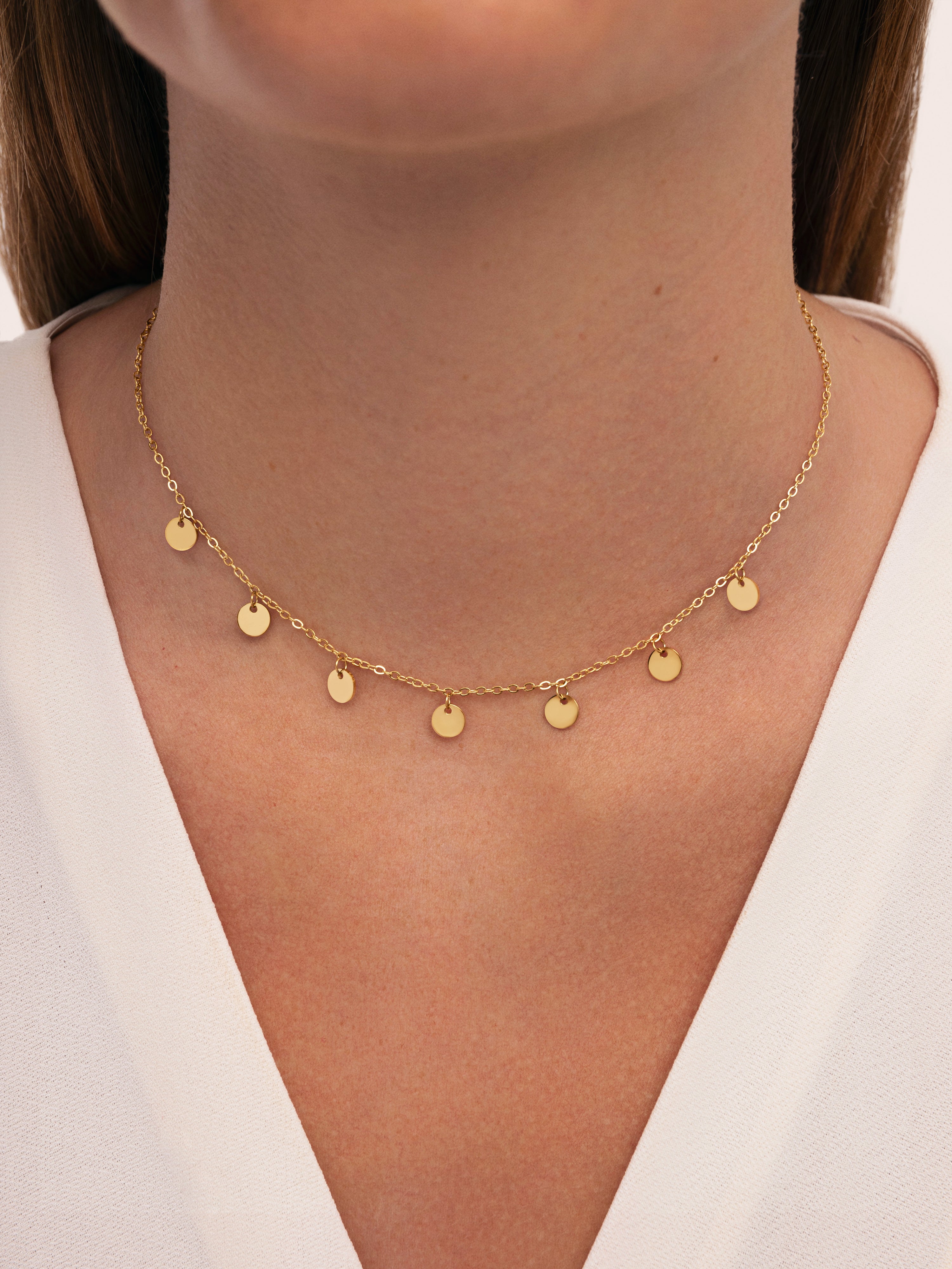 Colar Mini Moons de Aço Banhado a Ouro Dourado-2