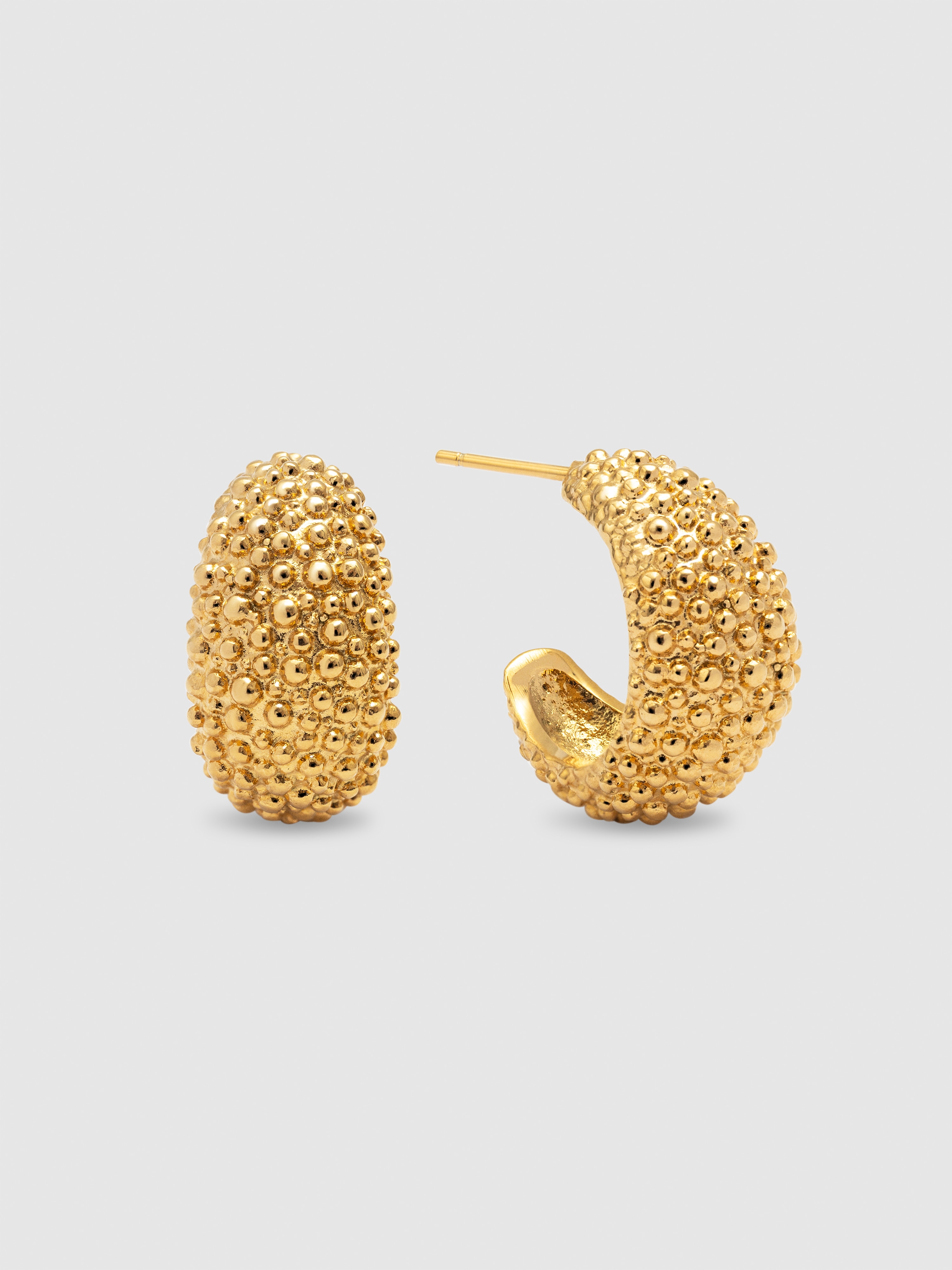 Brincos de Aro Antique de Aço Banhados a Ouro Dourado-1