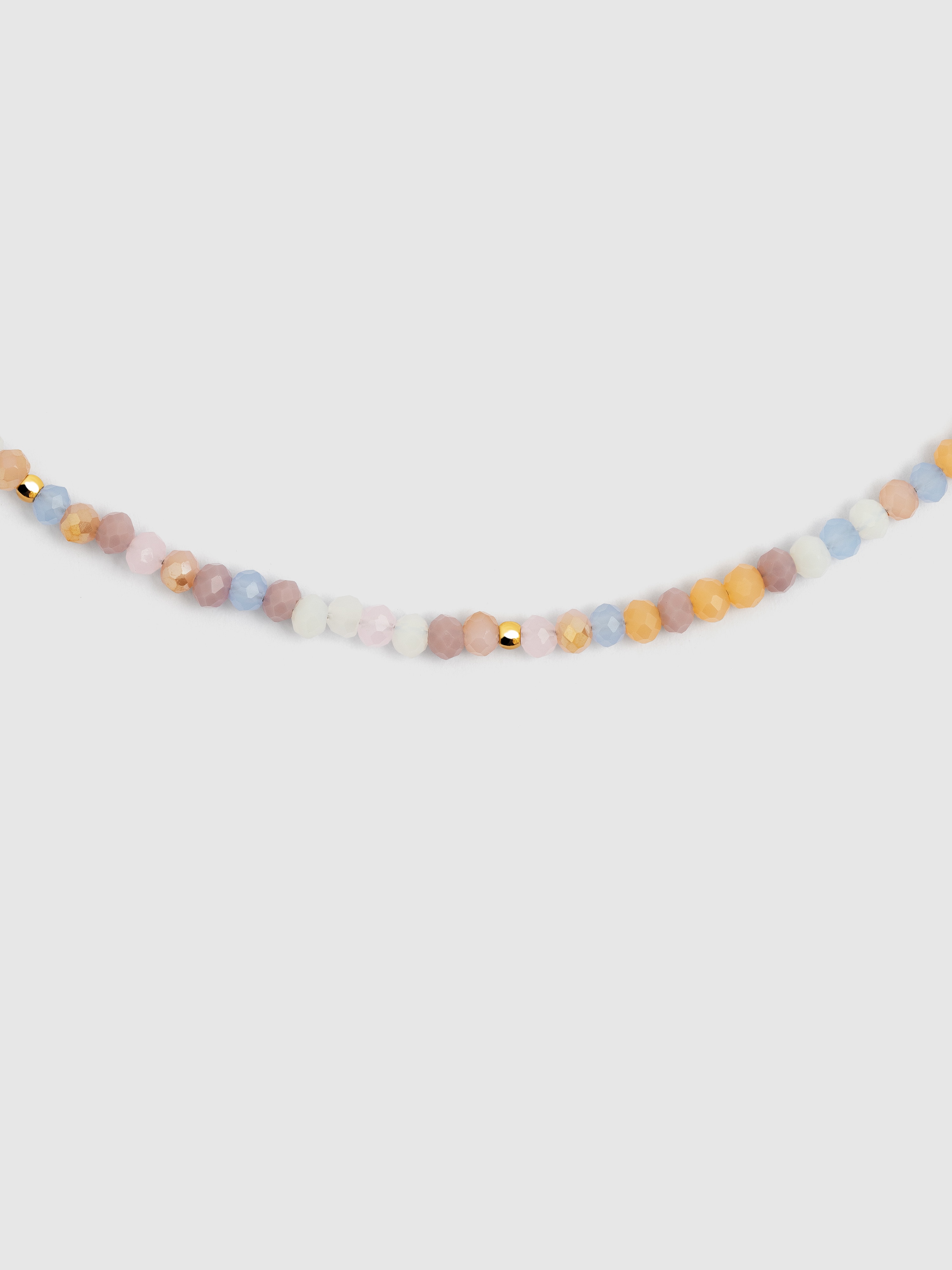Colar Daphne de Aço Banhado a Ouro Multicolor-1
