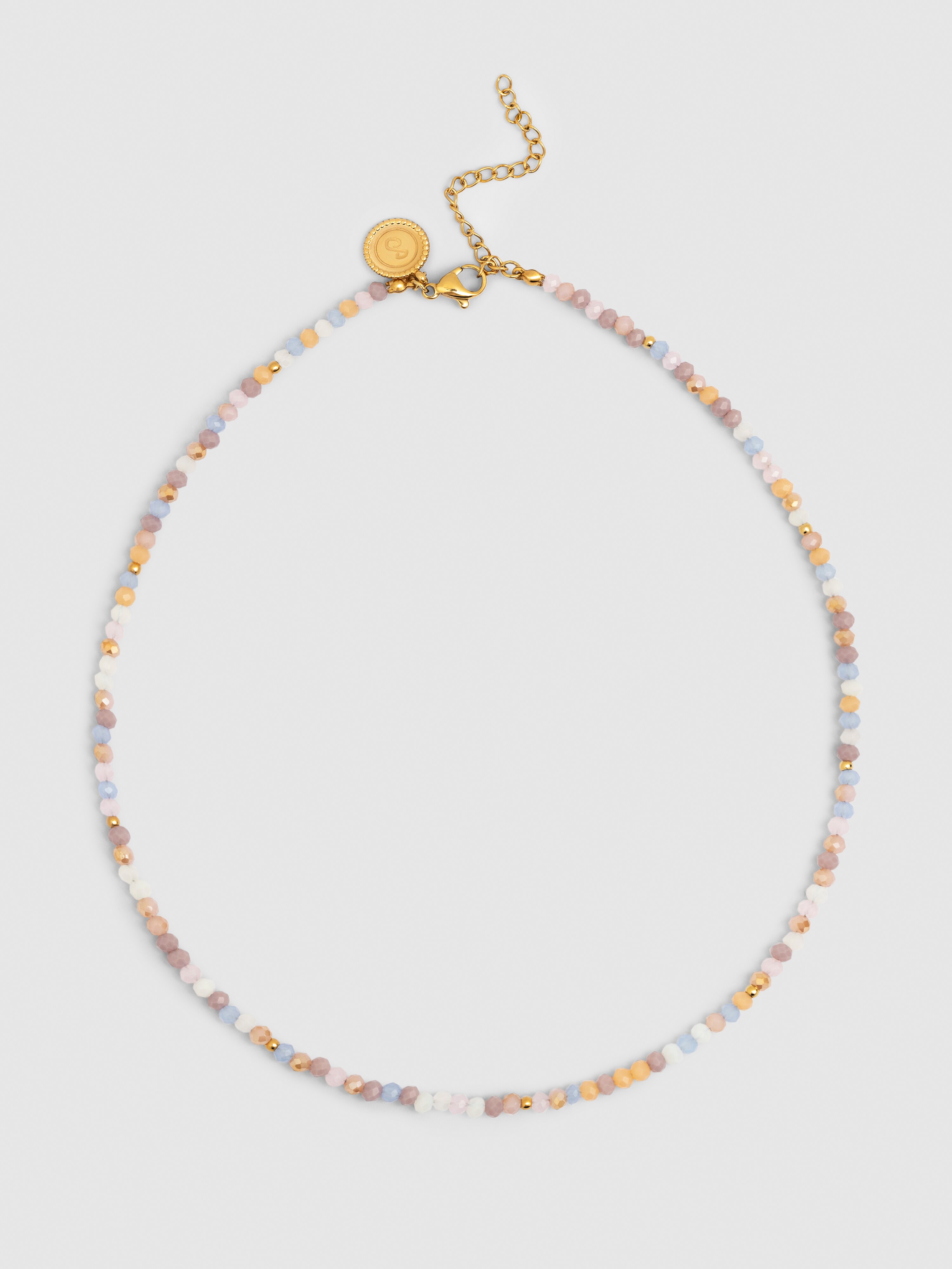 Colar Daphne de Aço Banhado a Ouro Multicolor-4
